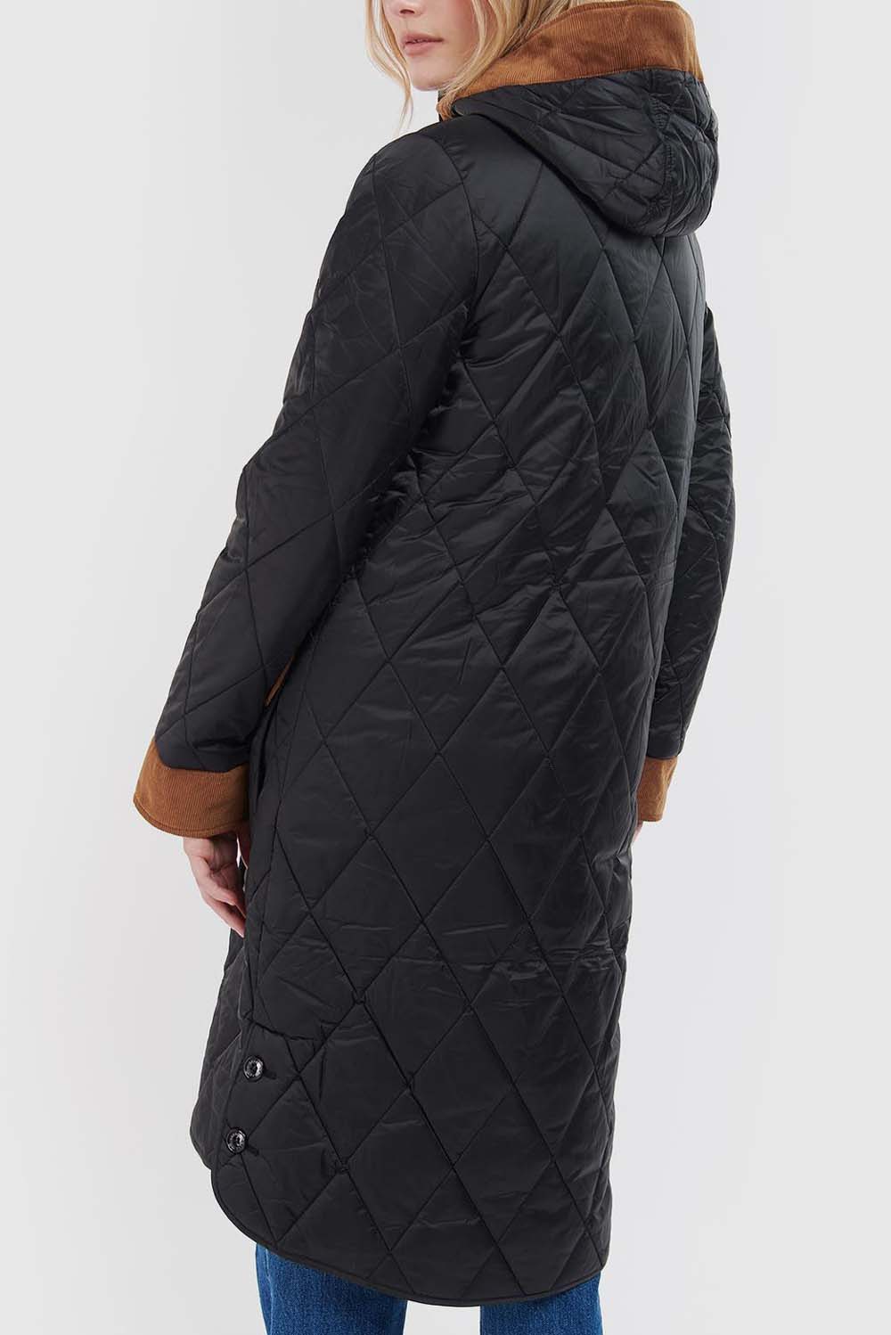  Barbour Cappotto Mickley Quilt Black Ancient Woman - 2