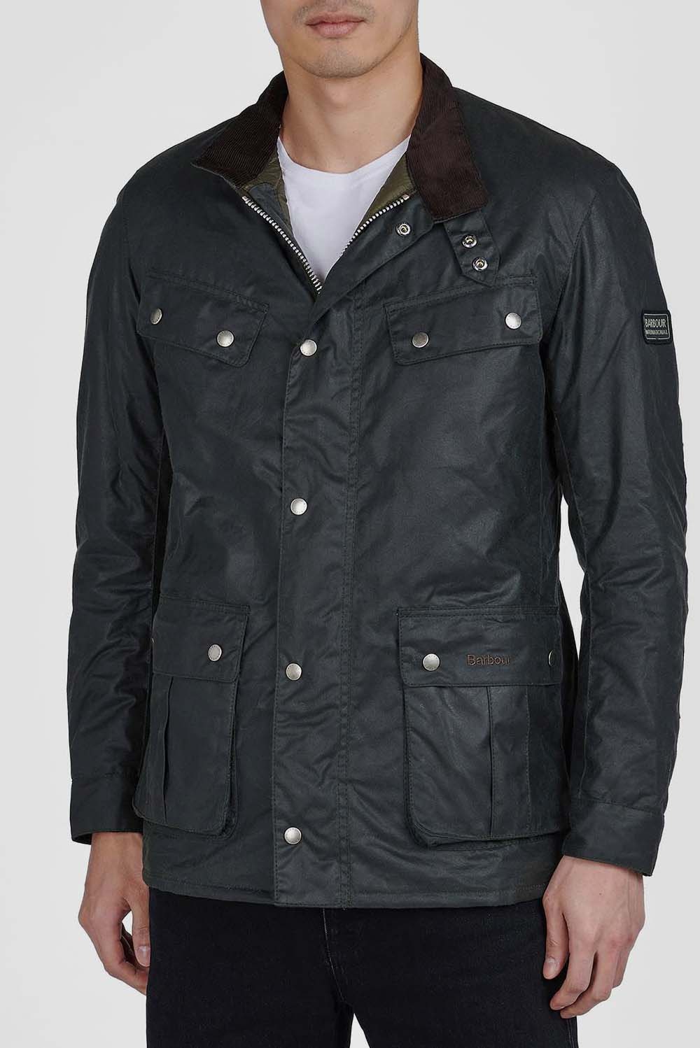  Barbour Duke Wax Jacket Sage Uomo - 1