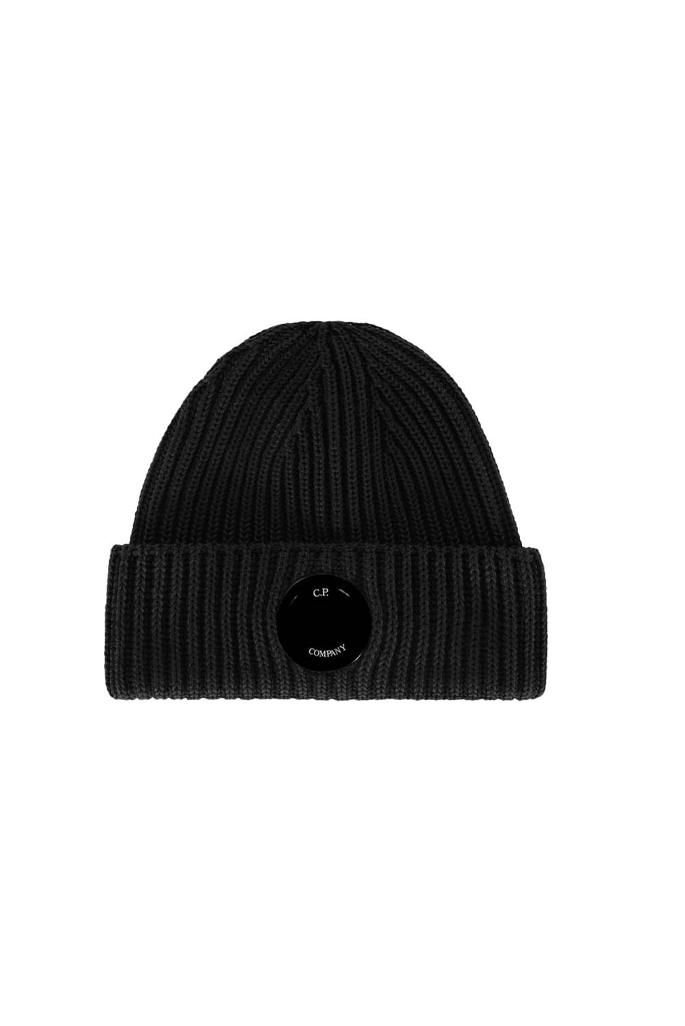  Cp Company Wool Beanie 999 Black Uomo - 1