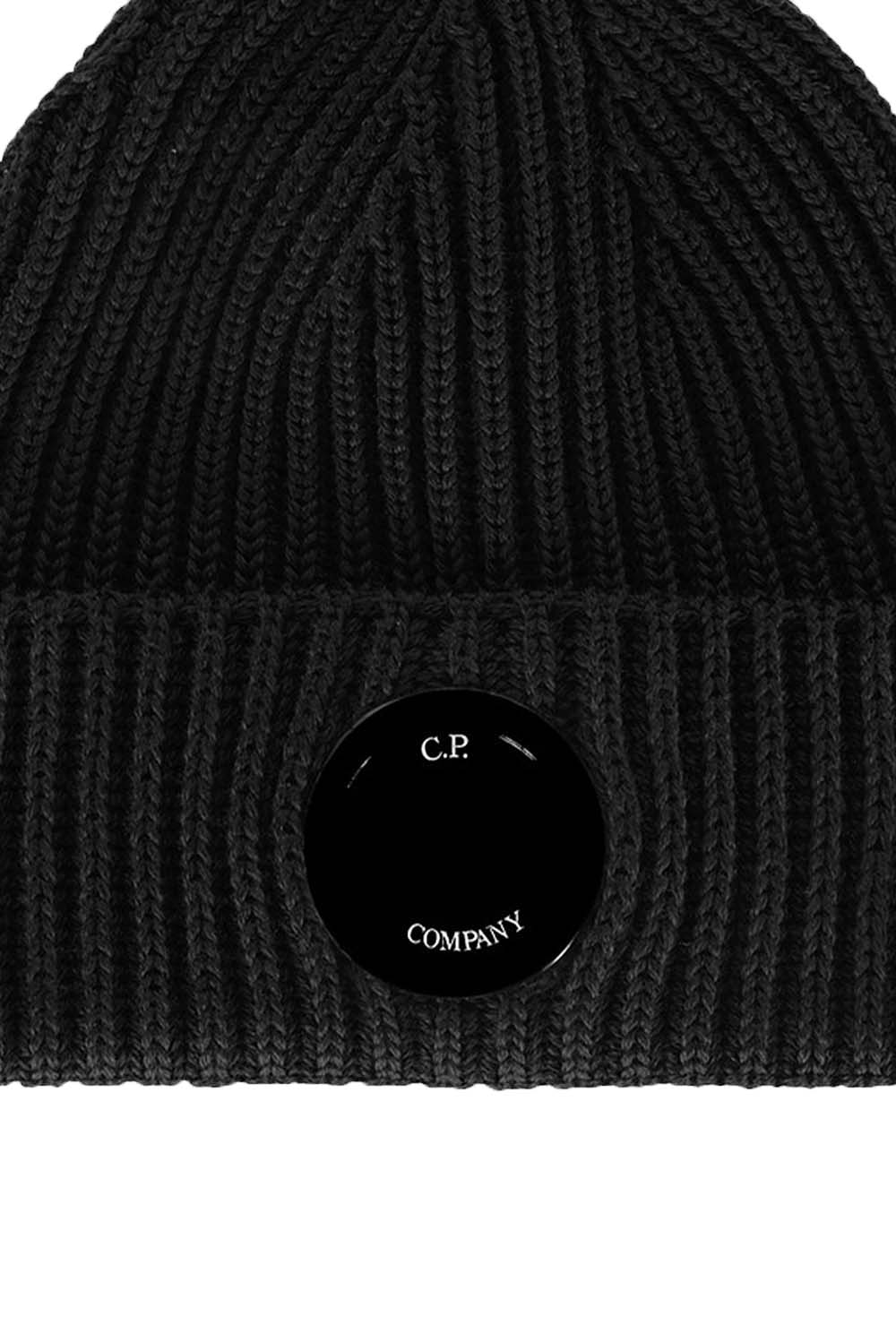  Cp Company Wool Beanie 999 Black Uomo - 2