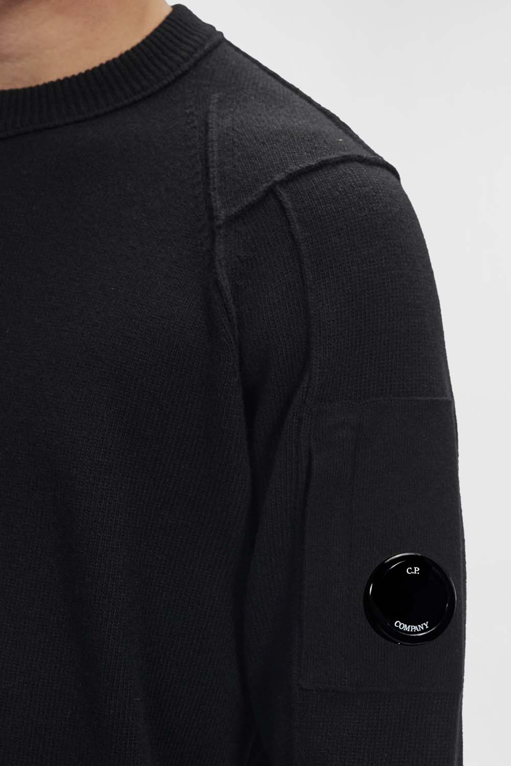  Cp Company Lambswool Jumper Black Uomo - 3