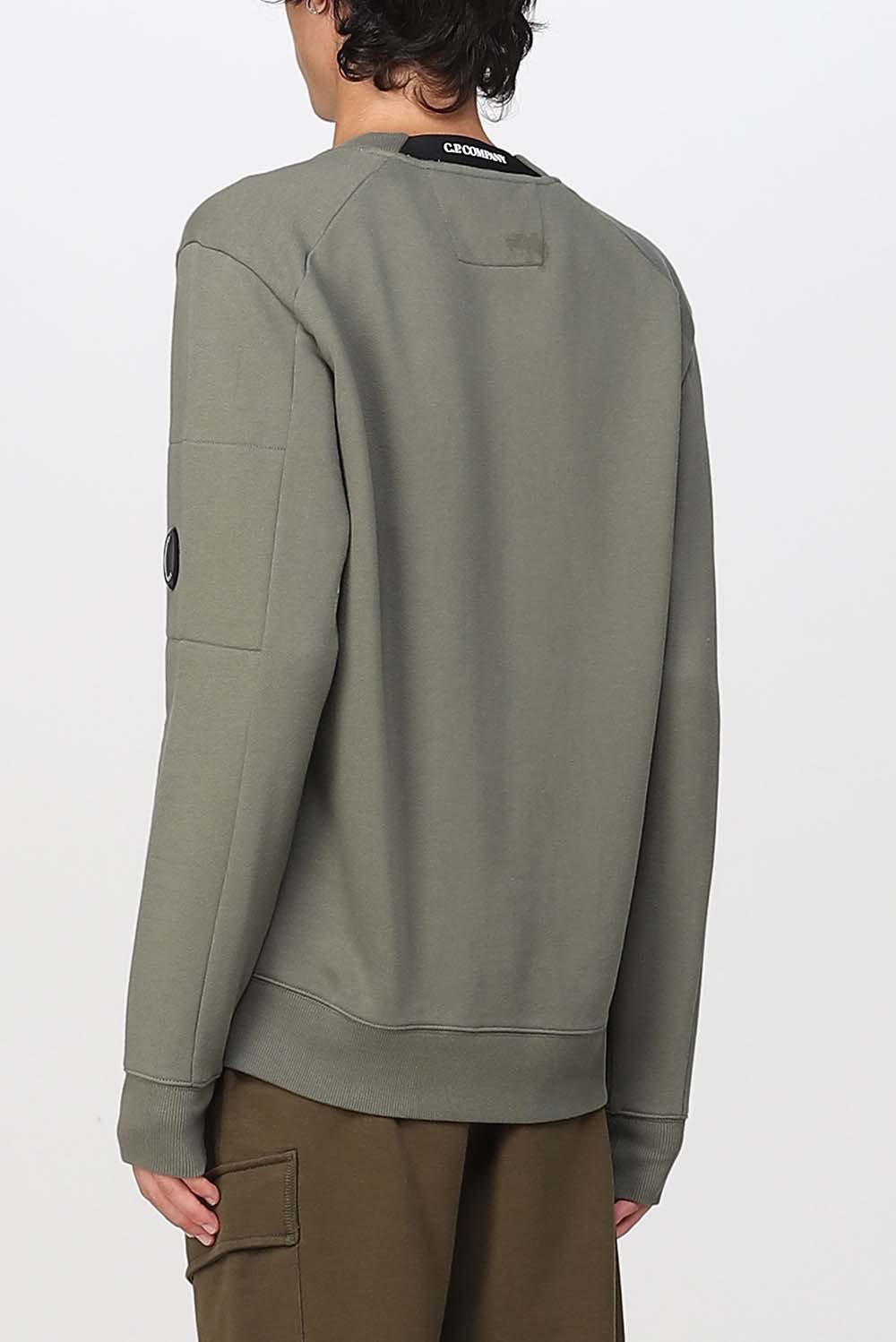  Cp Company Raised Fleece Sweatshirt Militare Uomo - 2