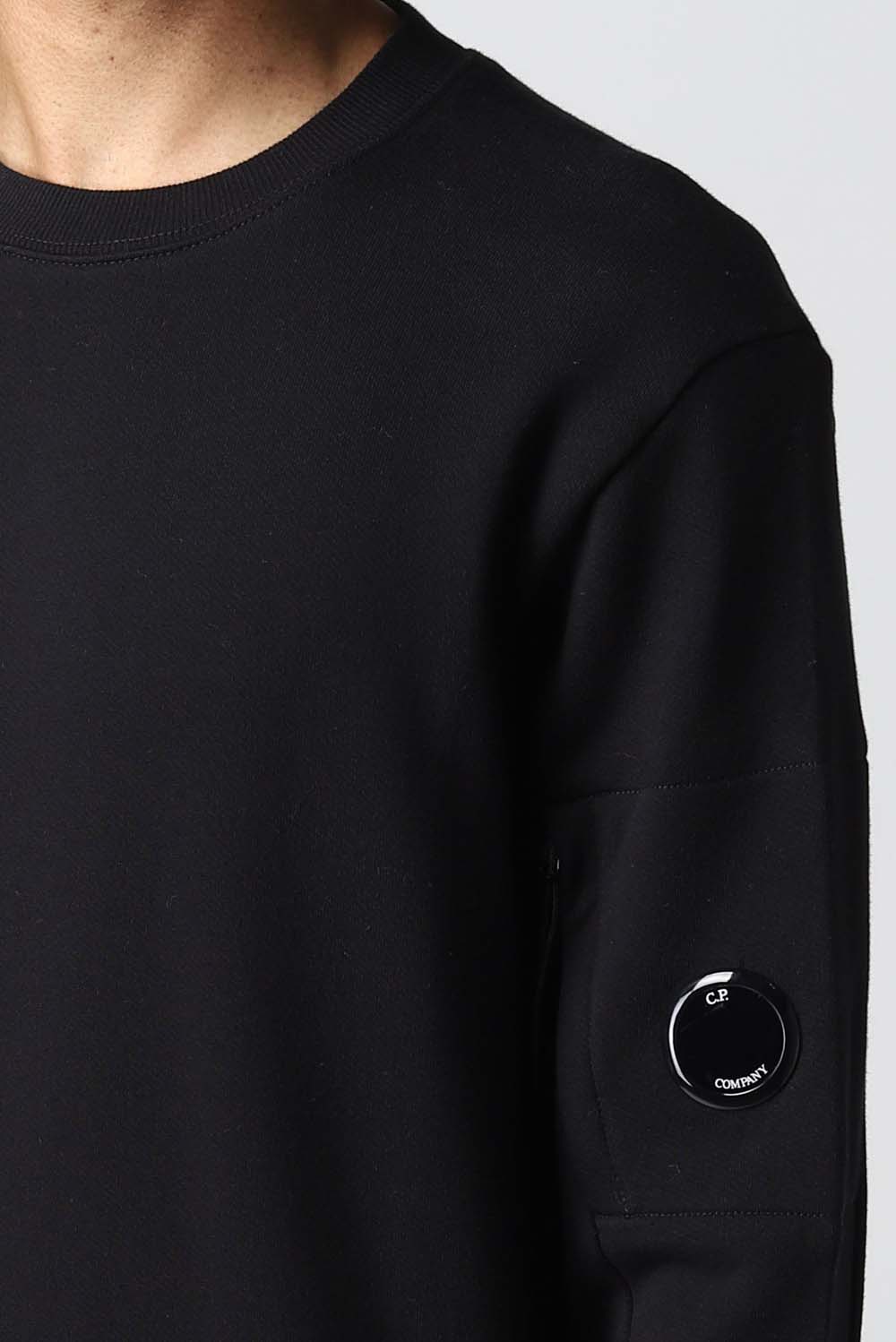  Cp Company Raised Fleece Sweatshirt Black Uomo - 3