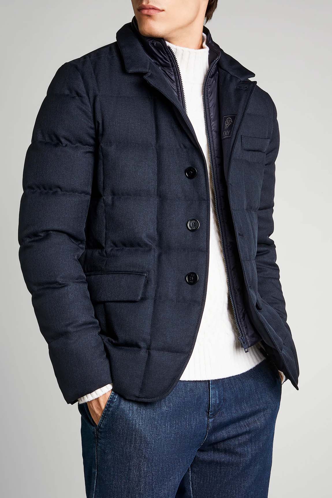  Fay Double Front Down Jacket Au807 Uomo - 1