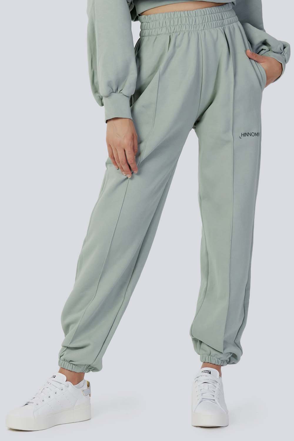  Hinnominate Pantalone In Felpa Verde Salvia Woman - 1