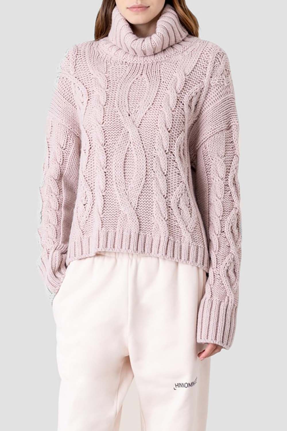  Hinnominate Short Sweater Rosa Nude Woman - 1