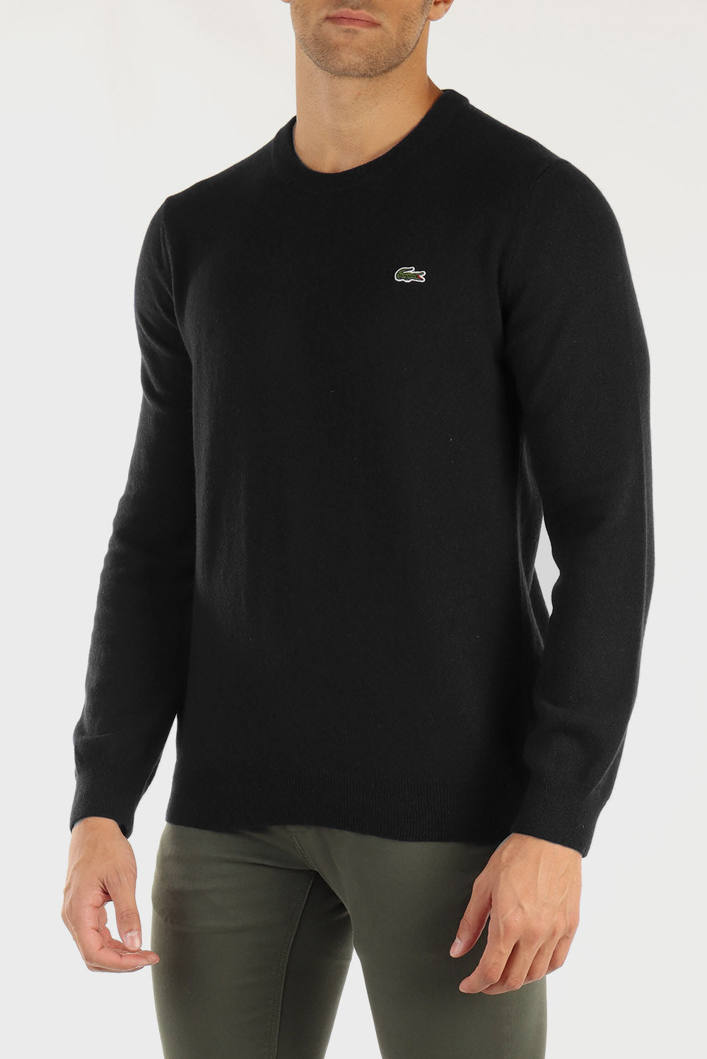  Lacoste Crewneck Sweater Black Uomo - 1