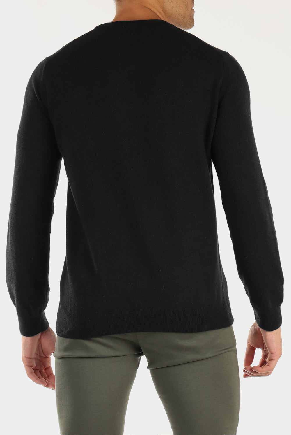  Lacoste Crewneck Sweater Black Uomo - 3