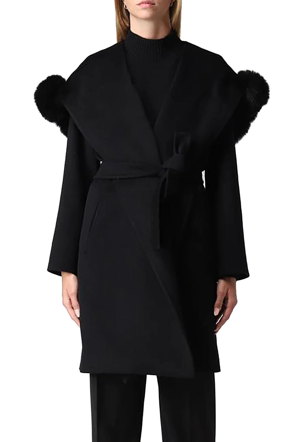  Max Mara Mango Coat Black Woman - 2