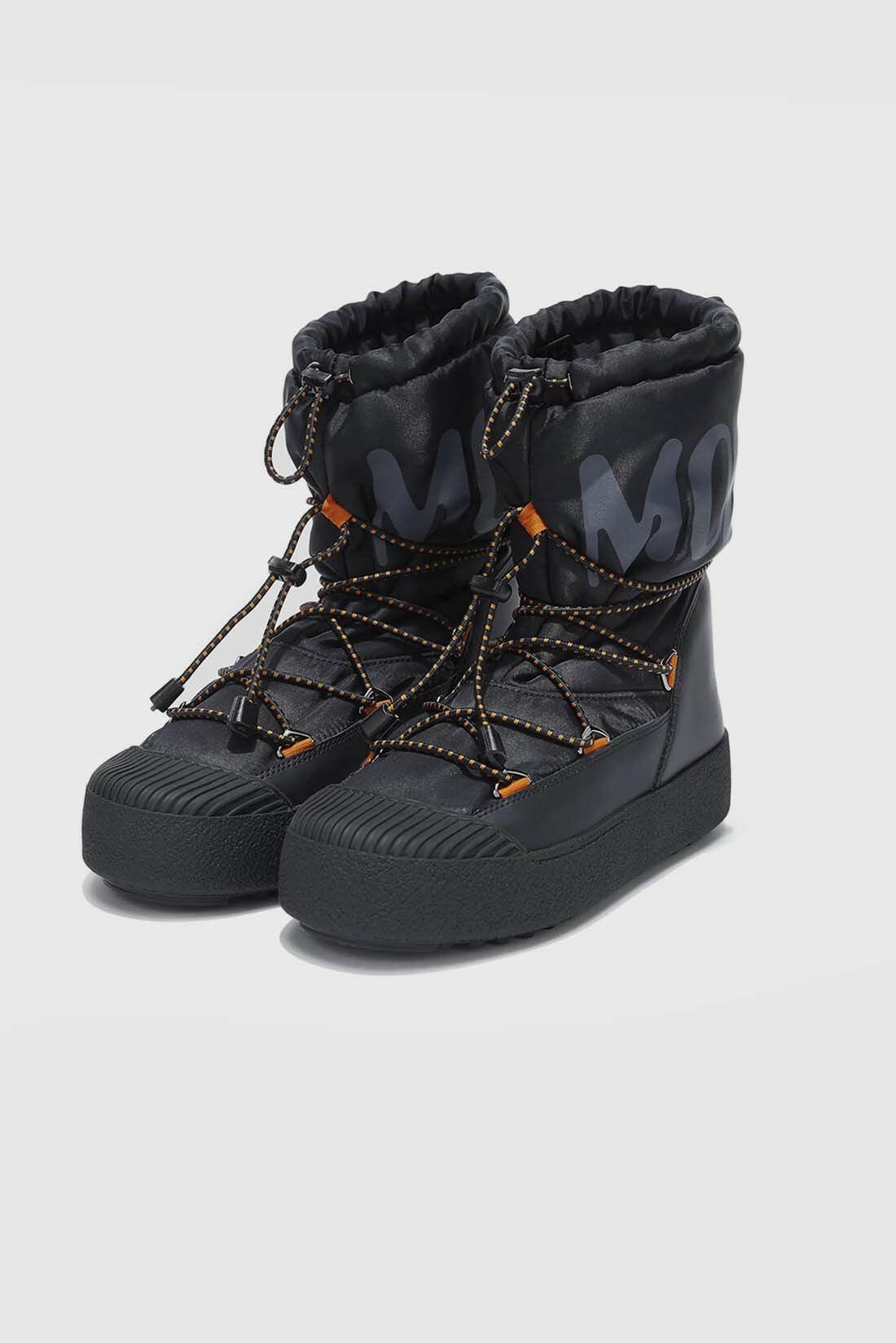  Moon Boot Polar Erkek Track Boots Black/orange Uomo - 2