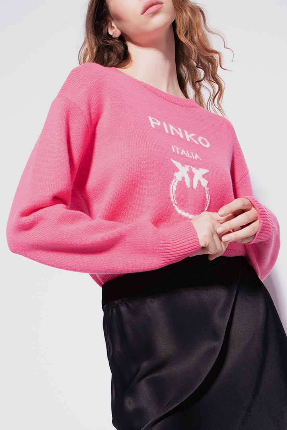  Pinko Pullover Love Birds Fuxia Woman - 3