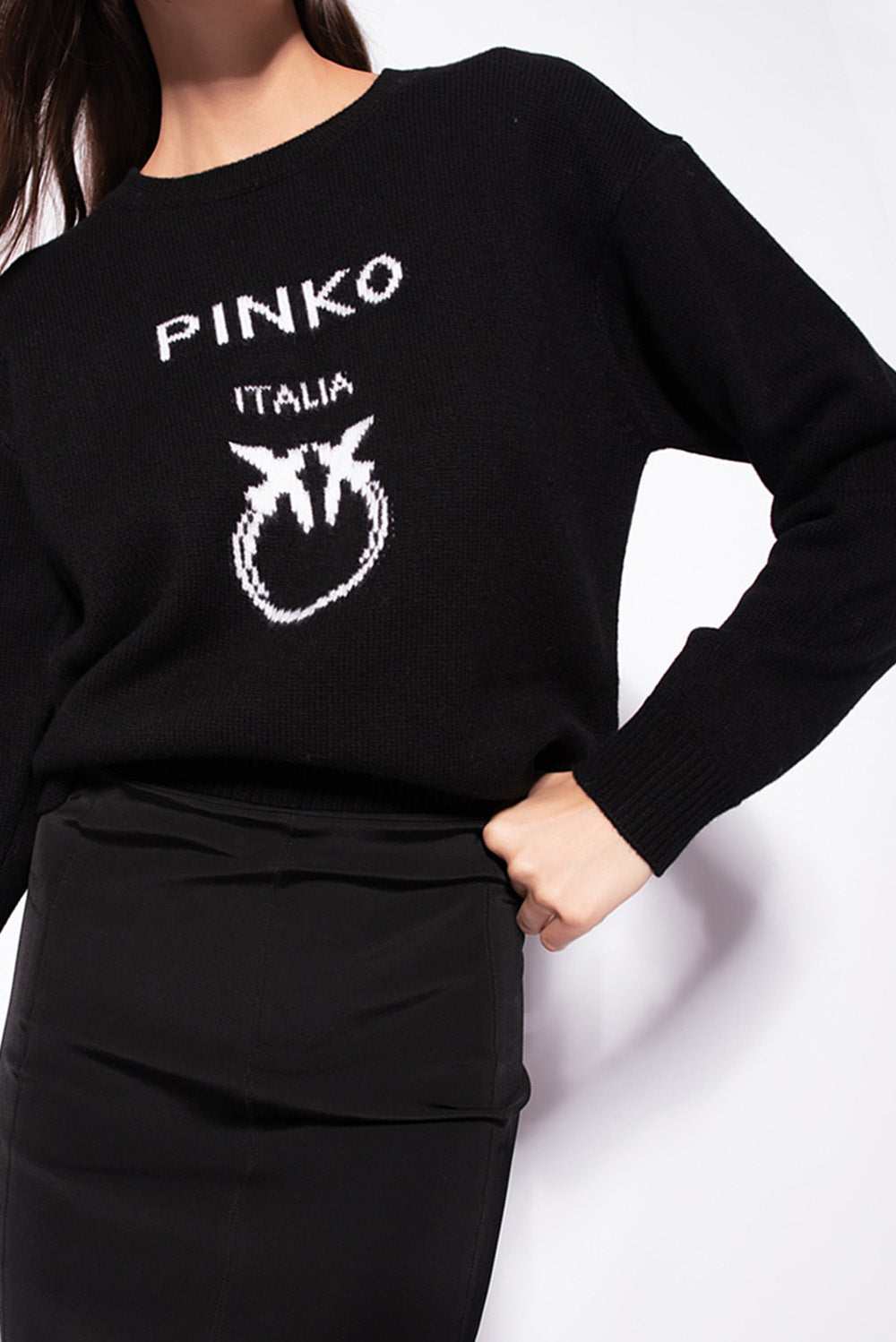  Pinko Love Birds Sweater Nero Woman - 3