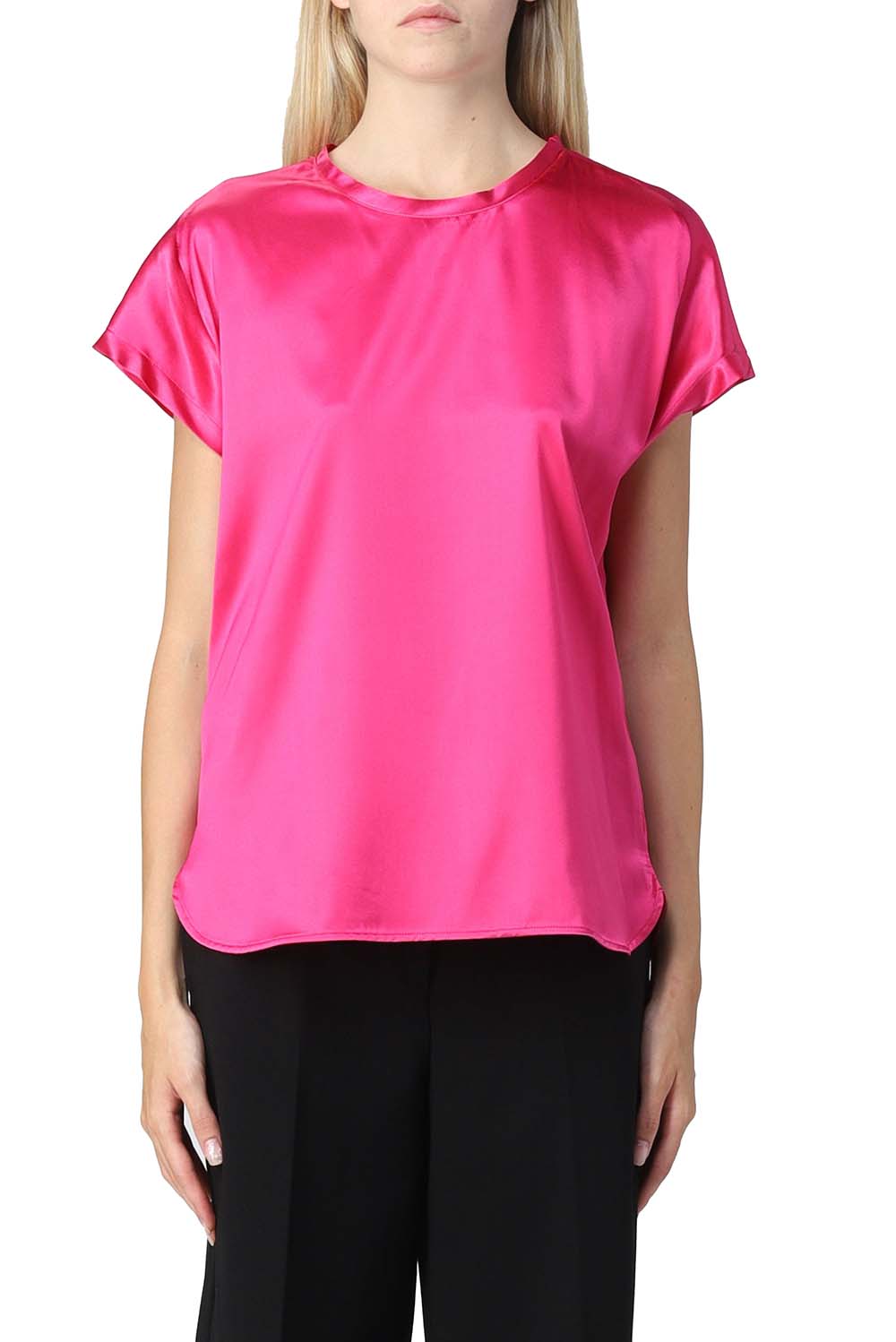  Pinko Silk Blouse Magenta Woman - 2