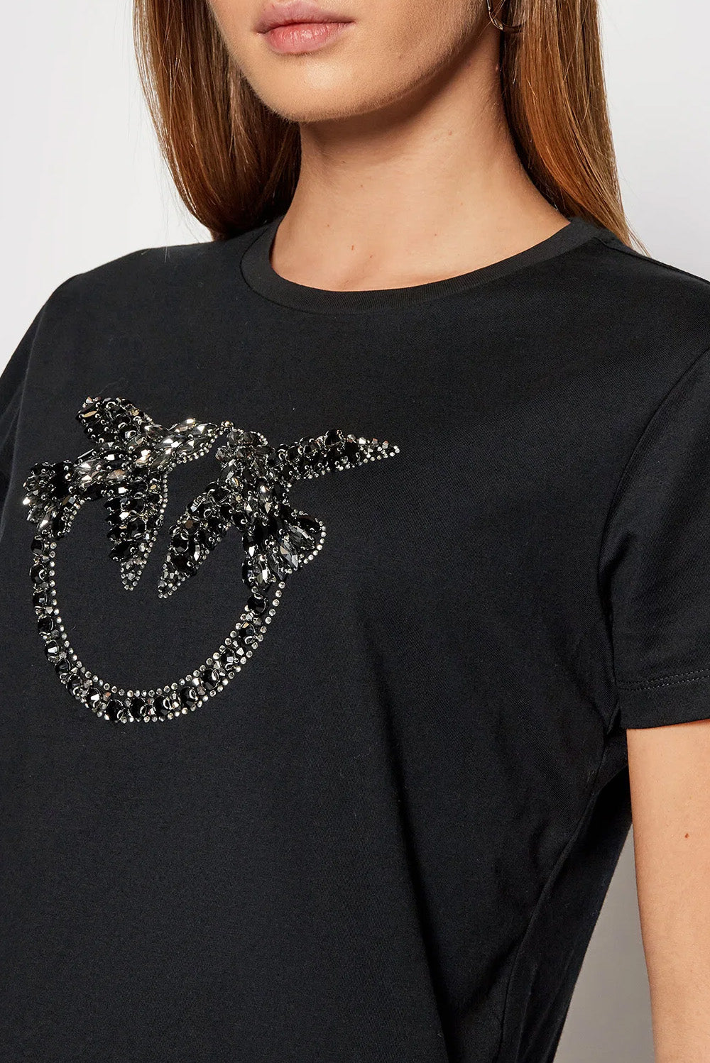  Pinko T-shirt Love Birds Black Woman - 3