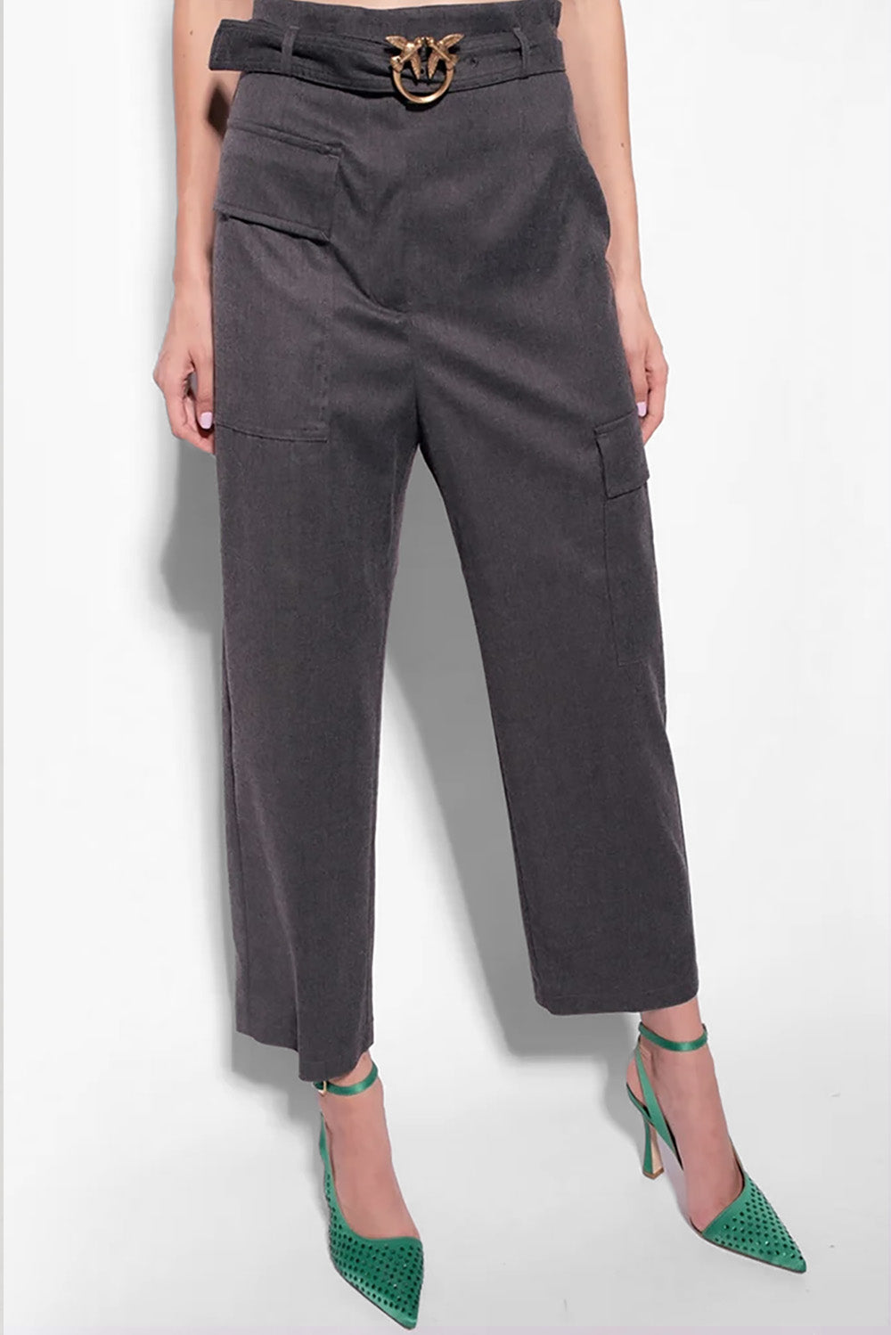  Pinko Cargo Pants Grey Woman - 1