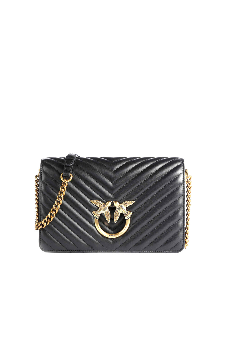  Pinko Mini Love Bag Chevron Black Woman - 1