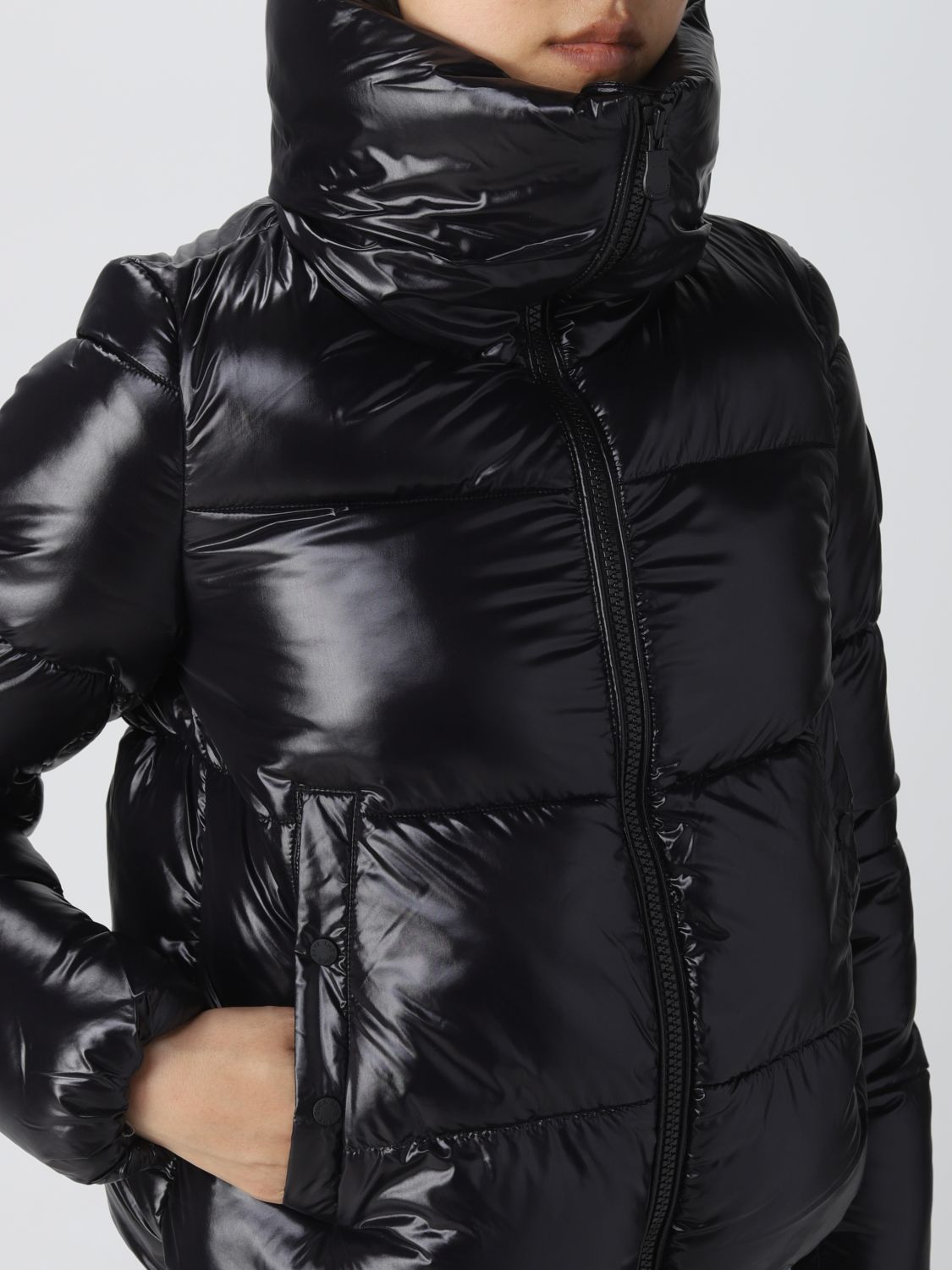  Save The Duck Isla Quilted Down Jacket Black Woman - 4