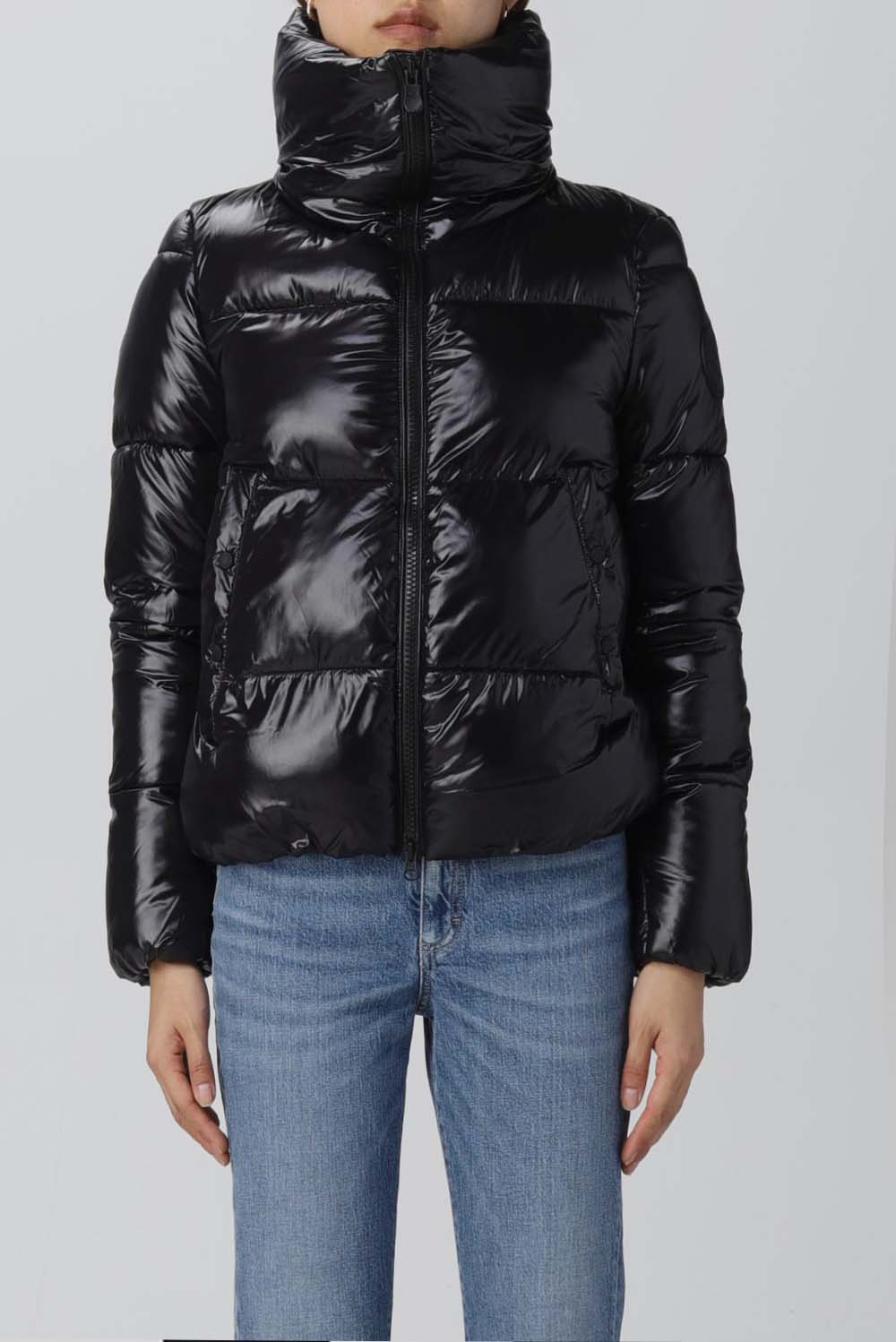  Save The Duck Isla Quilted Down Jacket Black Woman - 1