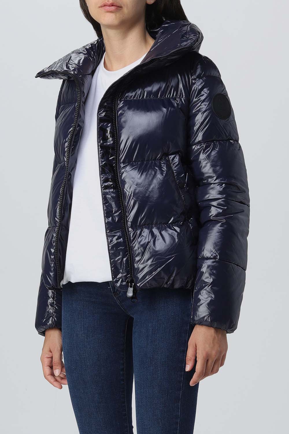  Save The Duck Isla Quilted Down Jacket Navy Woman - 3