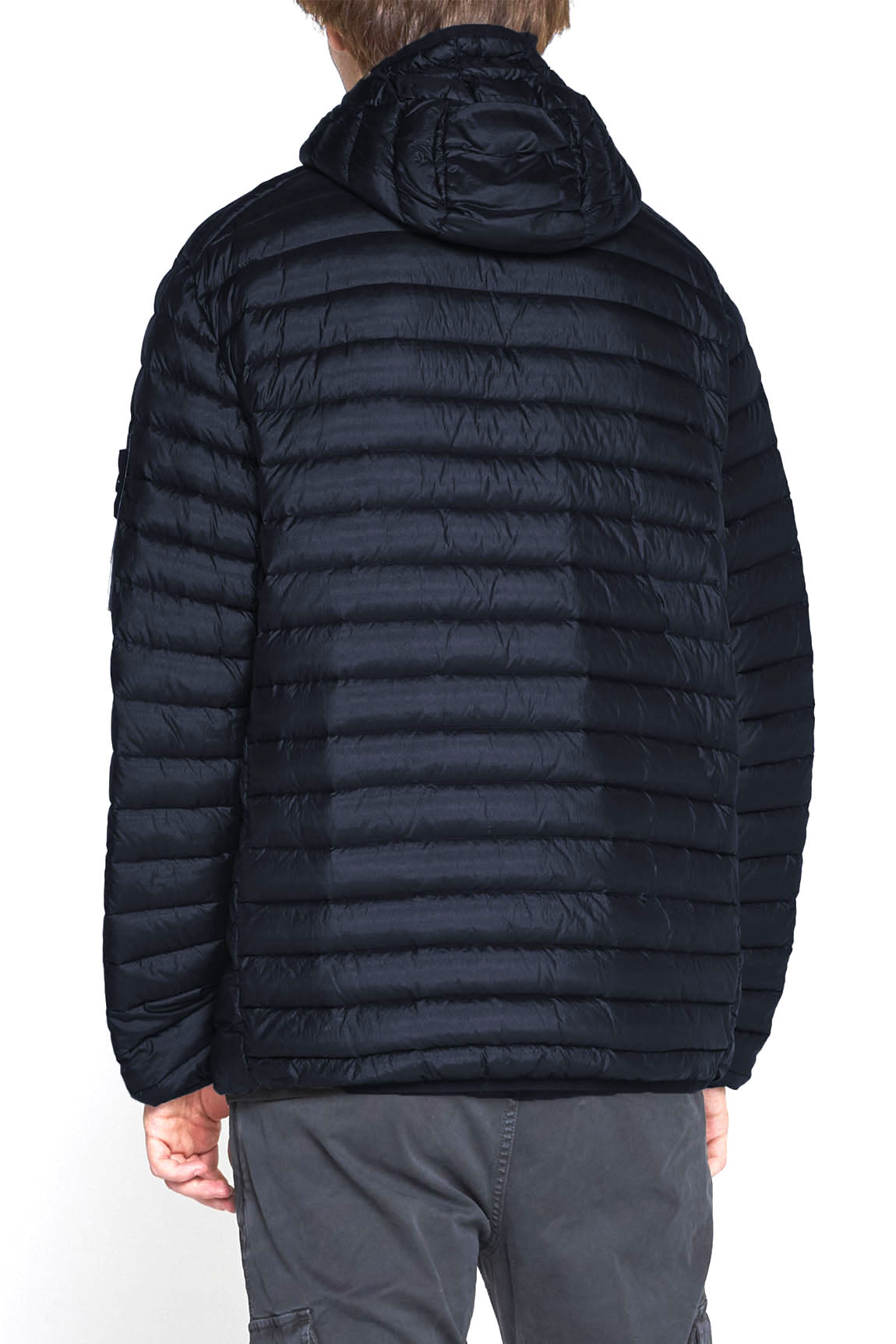  Stone Island Piumino Loom Woven Chambers Navy Uomo - 3