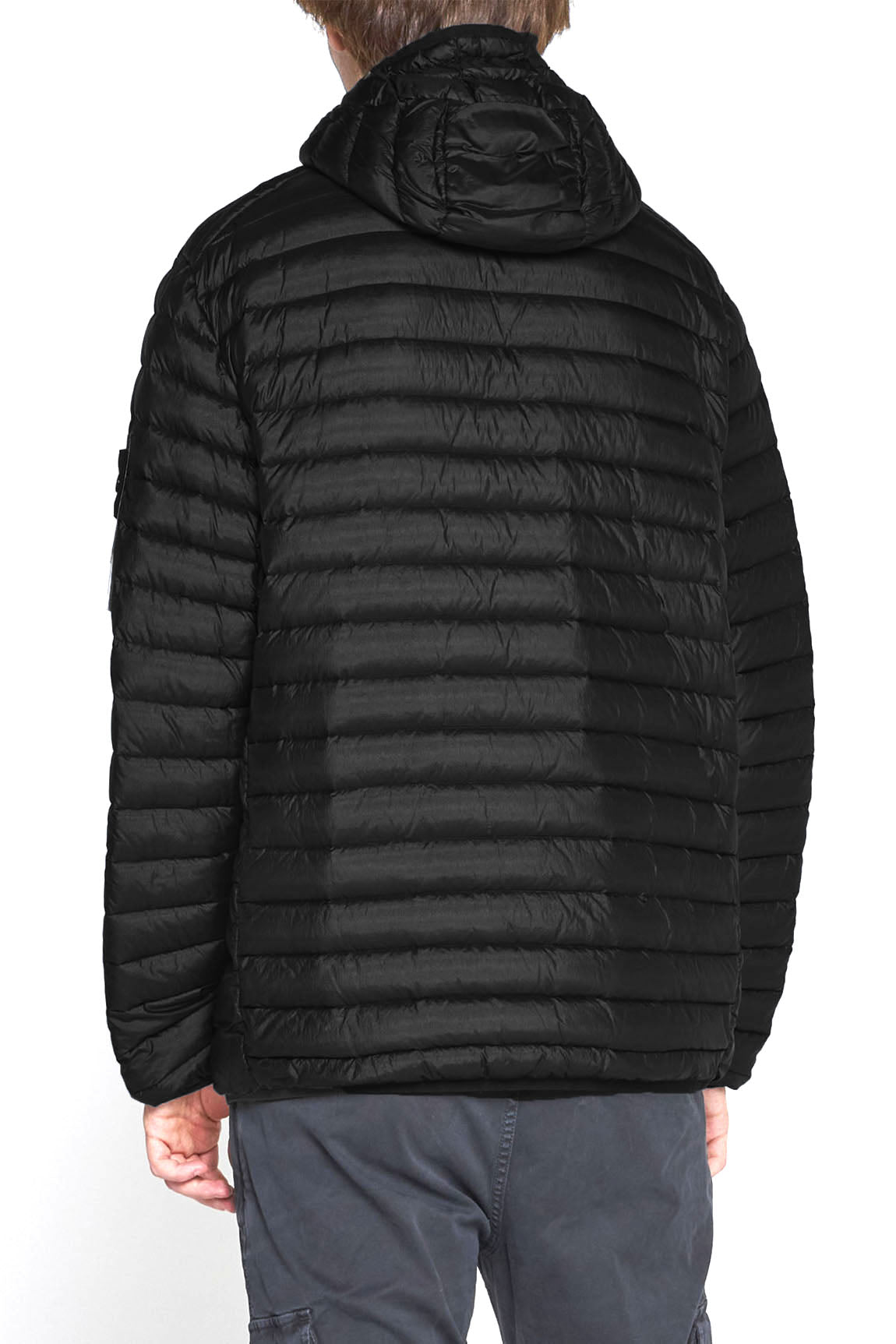  Stone Island Loom Woven Chambers Down Jacket Black Uomo - 3