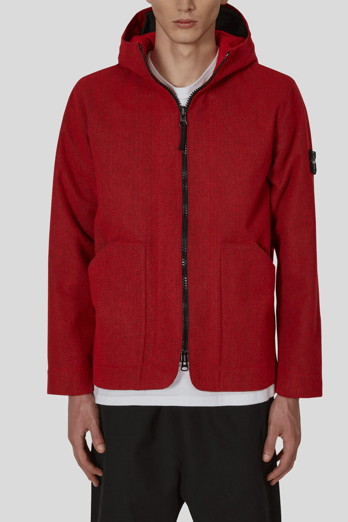  Stone Island Needle Punched Reflective Jacket Red Uomo - 1