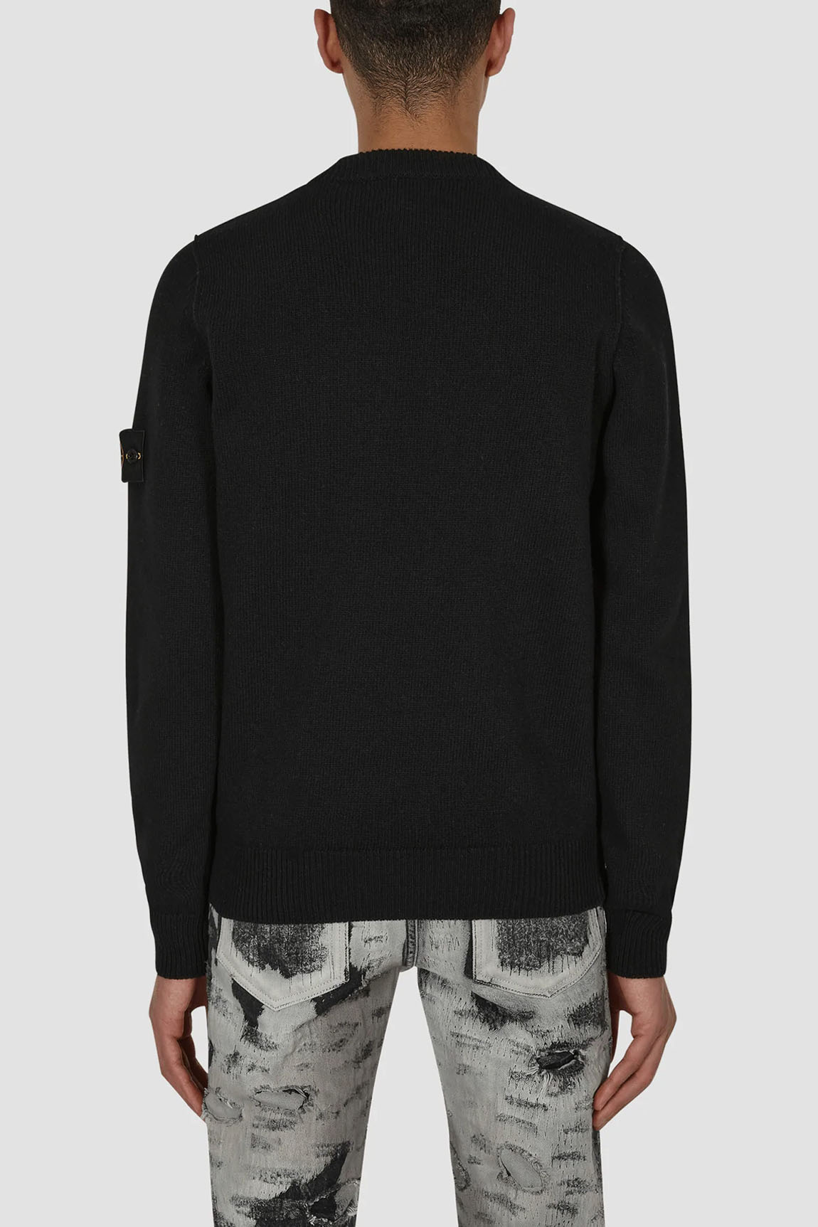  Stone Island Crewneck Sweater Black Uomo - 3