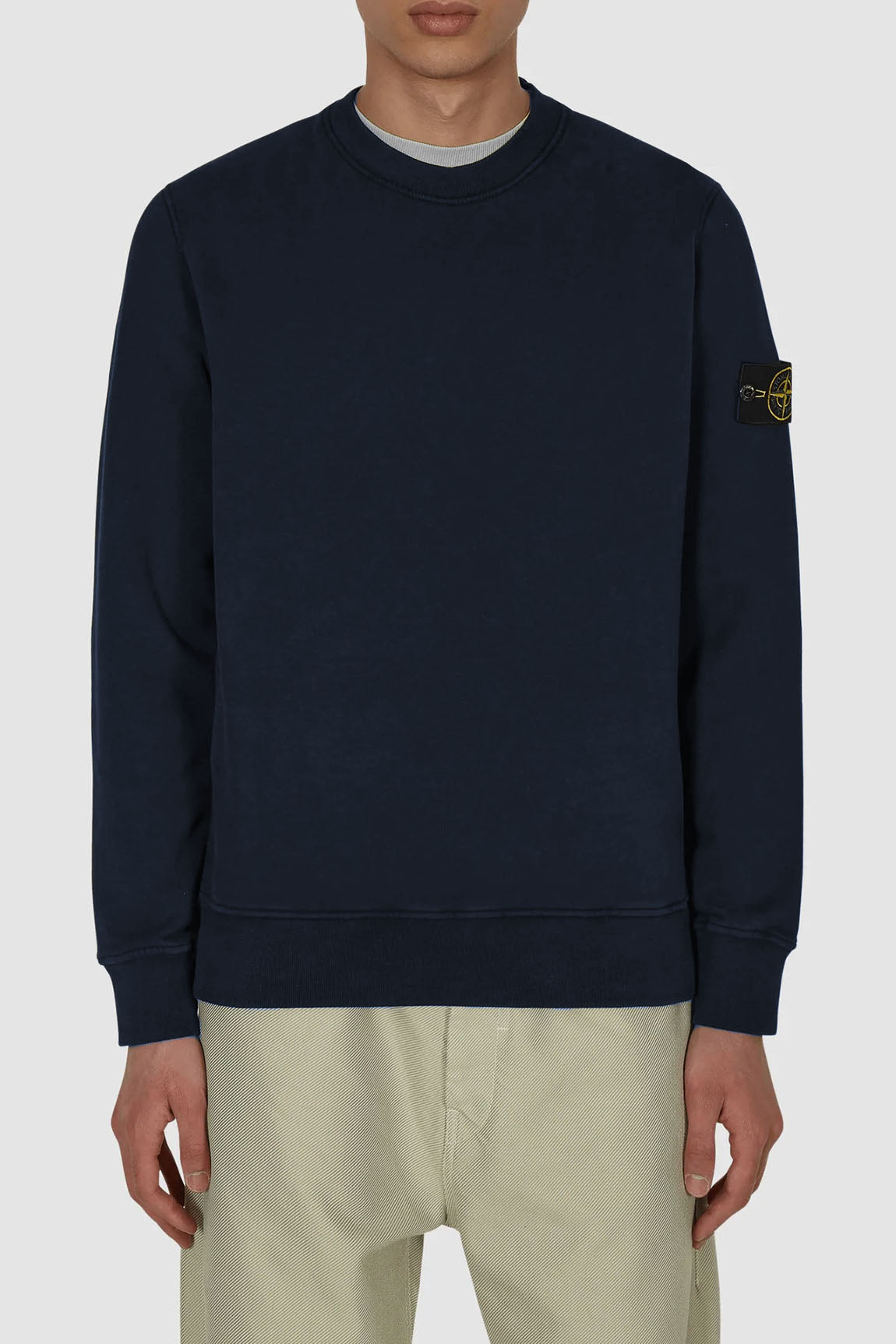  Stone Island Classic Crew Neck Sweatshirt Navy Uomo - 1