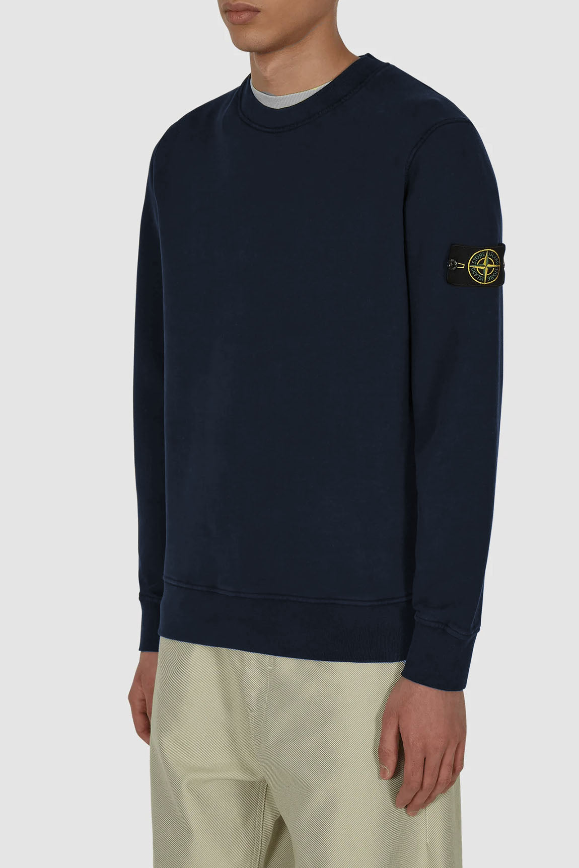  Stone Island Classic Crew Neck Sweatshirt Navy Uomo - 2