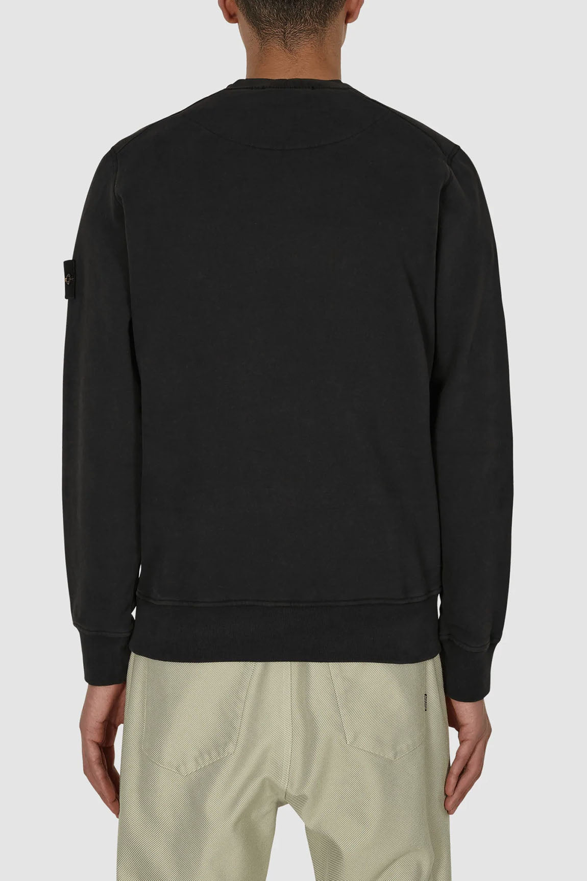  Stone Island Classic Crew Neck Sweatshirt Black Uomo - 3