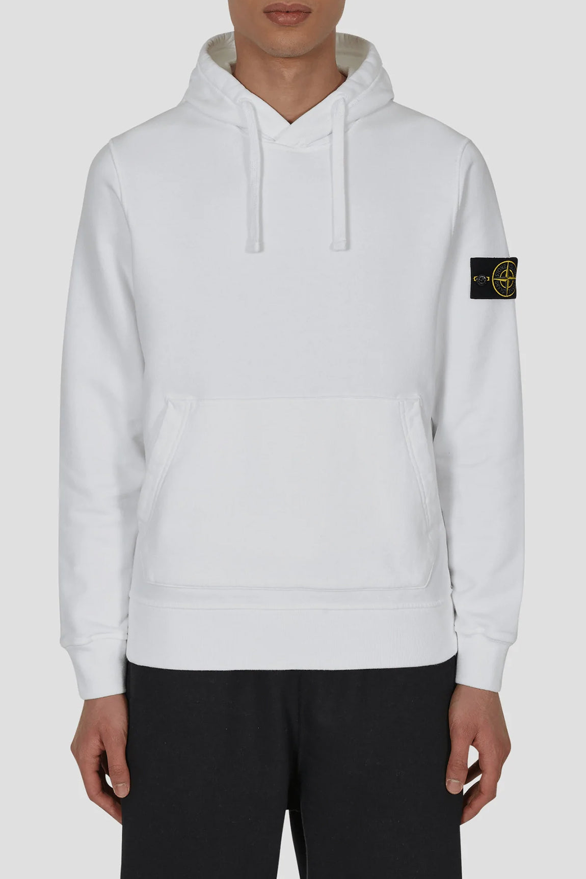  Stone Island Felpa Cappuccio Classic White Uomo - 1