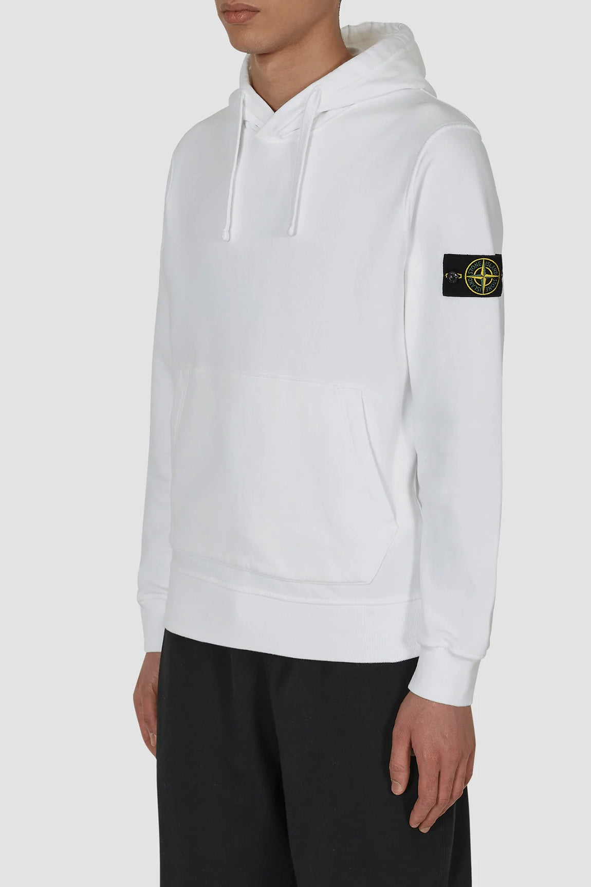  Stone Island Classic Hooded Sweatshirt White Uomo - 2