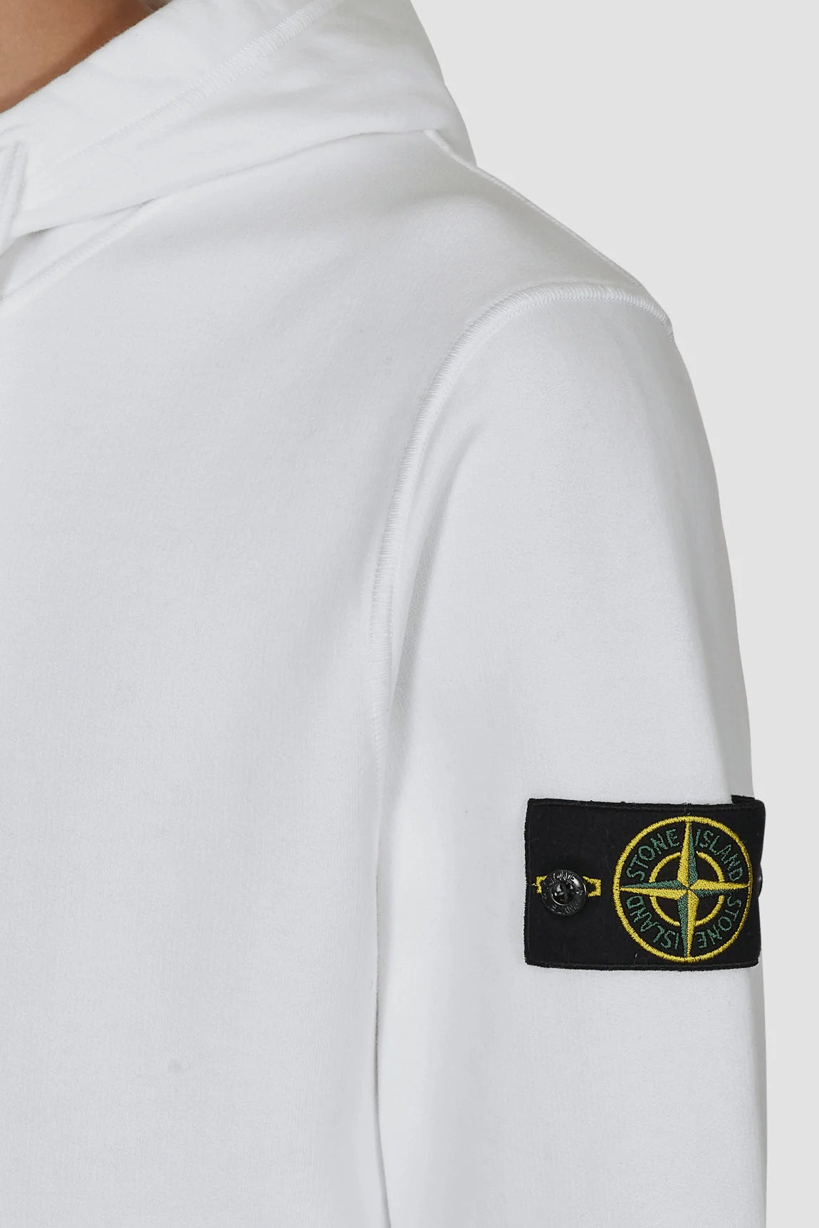  Stone Island Classic Hooded Sweatshirt White Uomo - 4