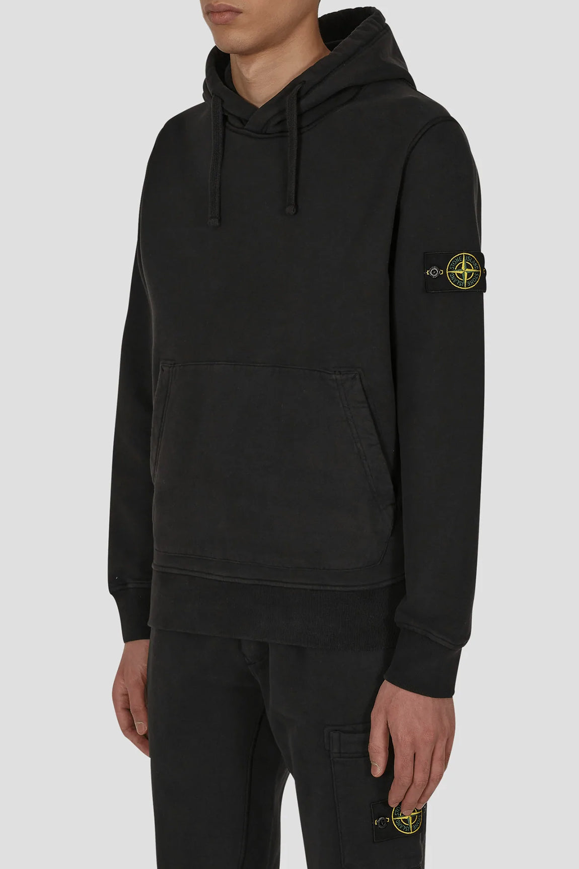  Stone Island Classic Hooded Sweatshirt Black Uomo - 2