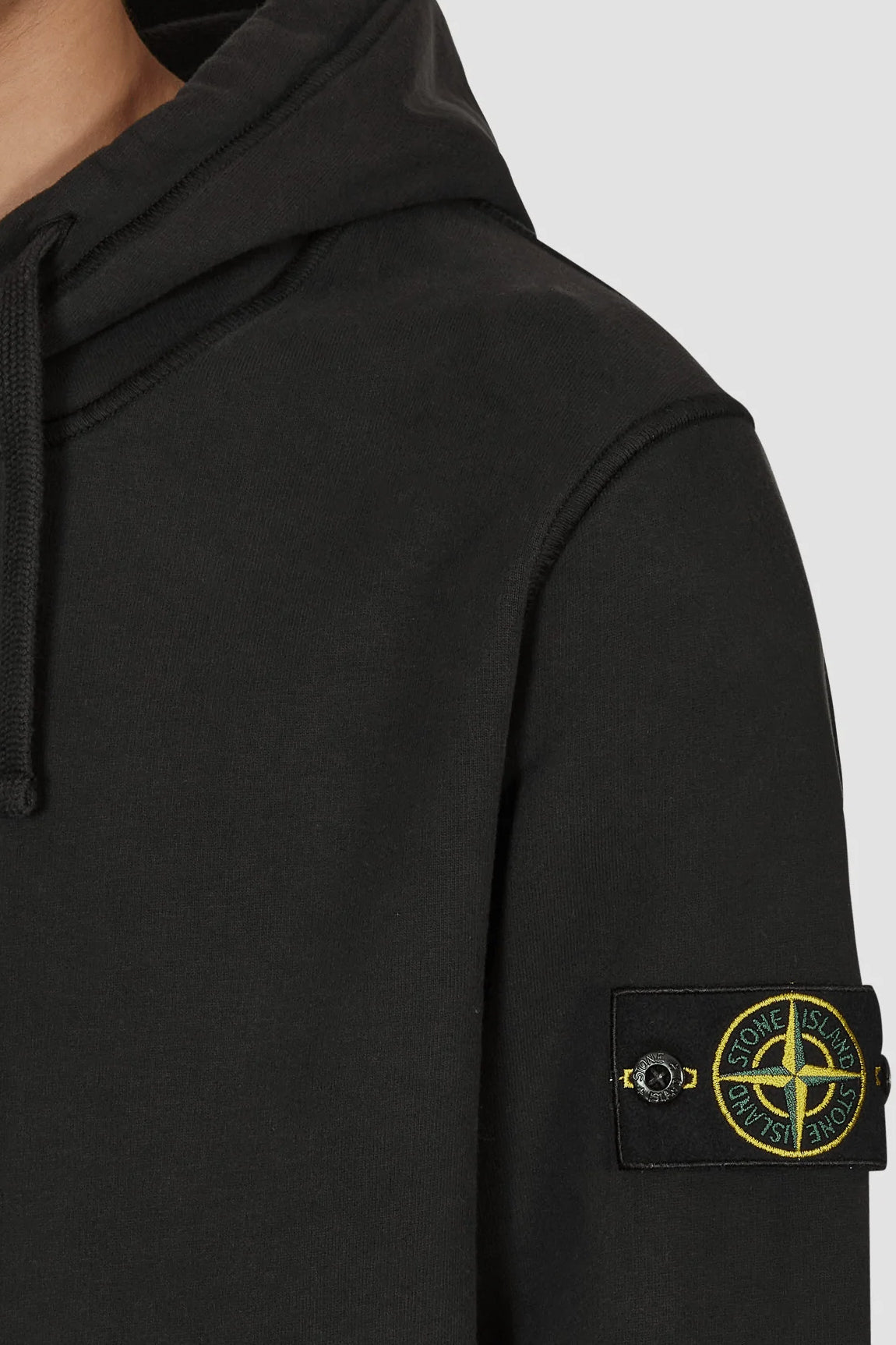  Stone Island Classic Hooded Sweatshirt Black Uomo - 4