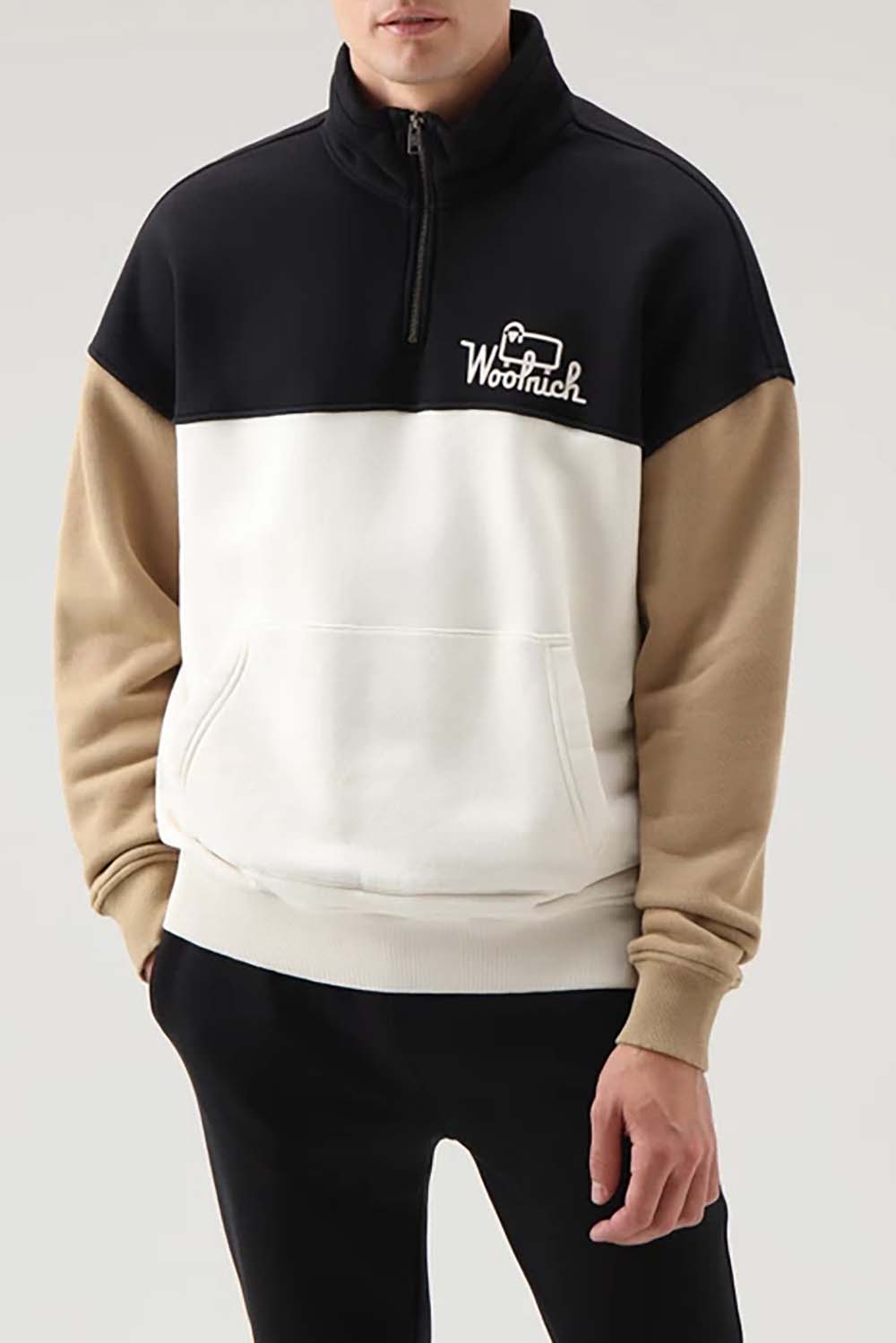  Woolrich Felpa Color Block White Block Uomo - 1