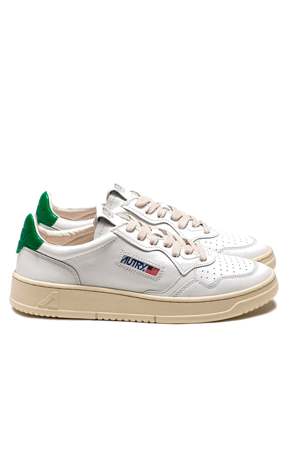  Autry Sneakers Medalist Low Wht-green Uomo - 2