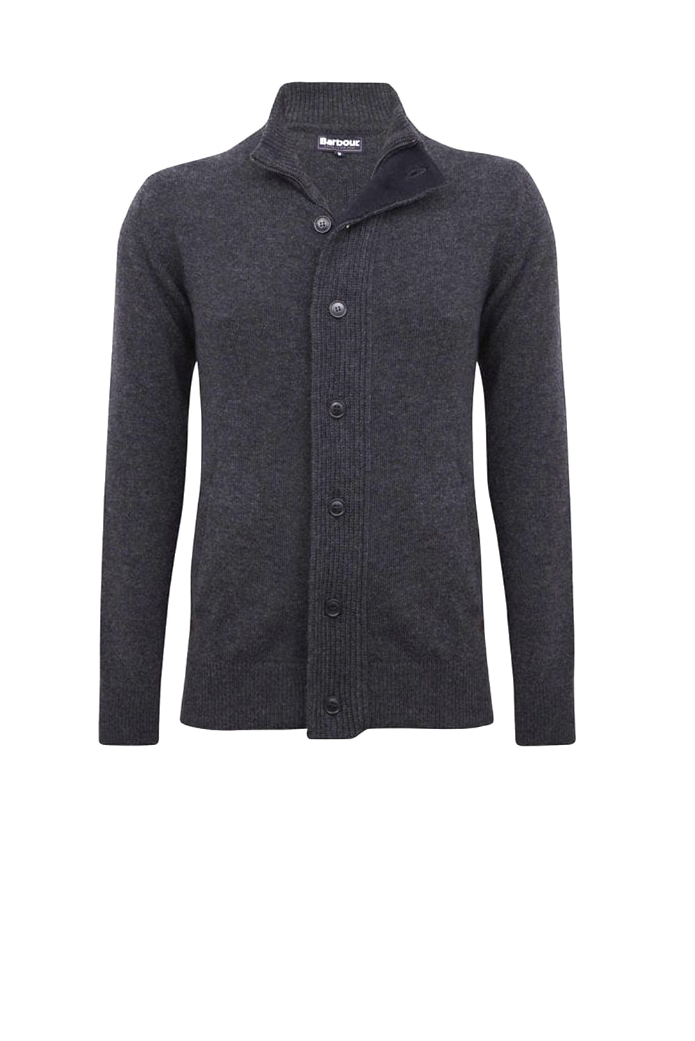  Barbour Woolen Knitted Cardigan Charcoal Marl Uomo - 1