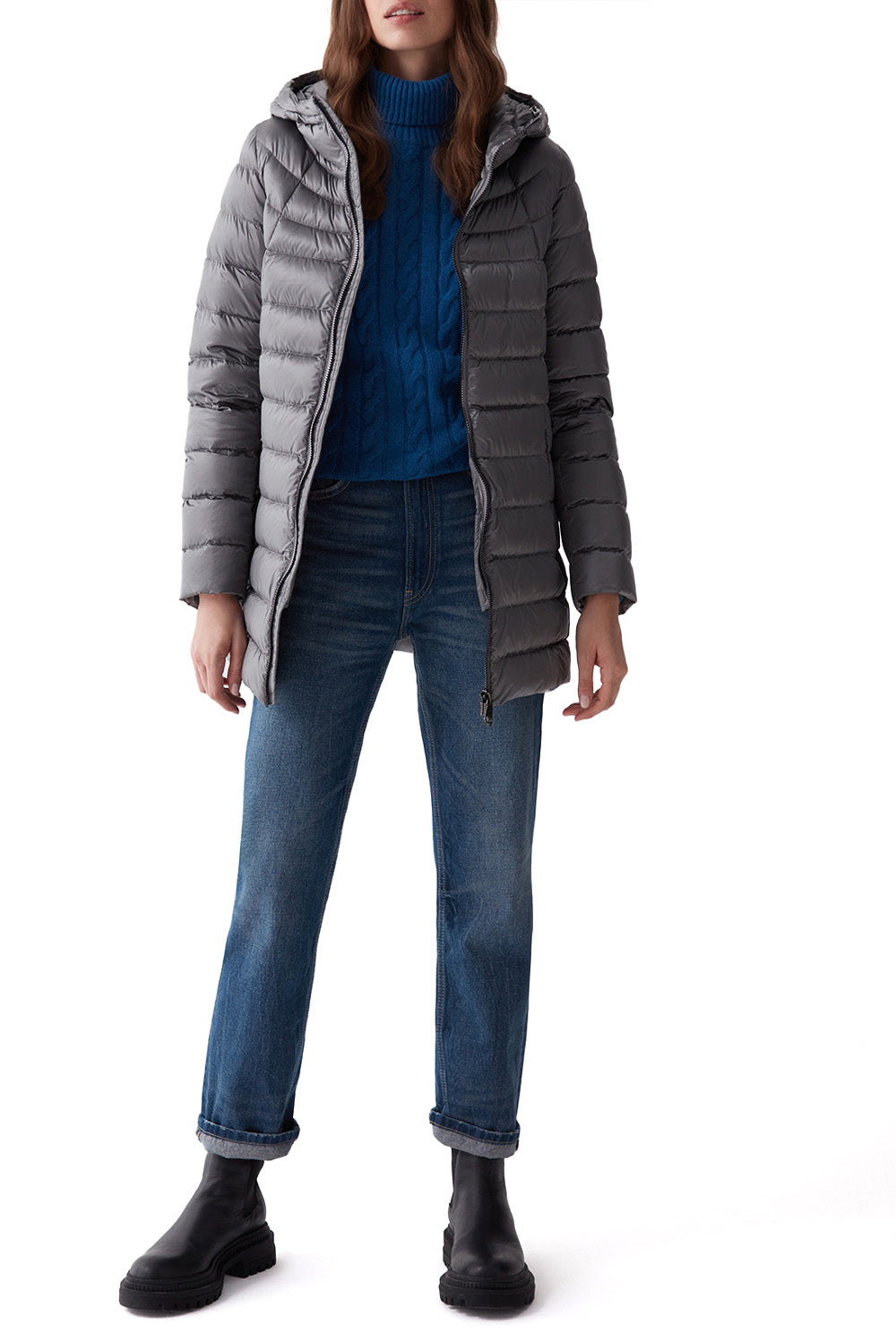  Colmar Medium Length Jacket Grigio Woman - 4