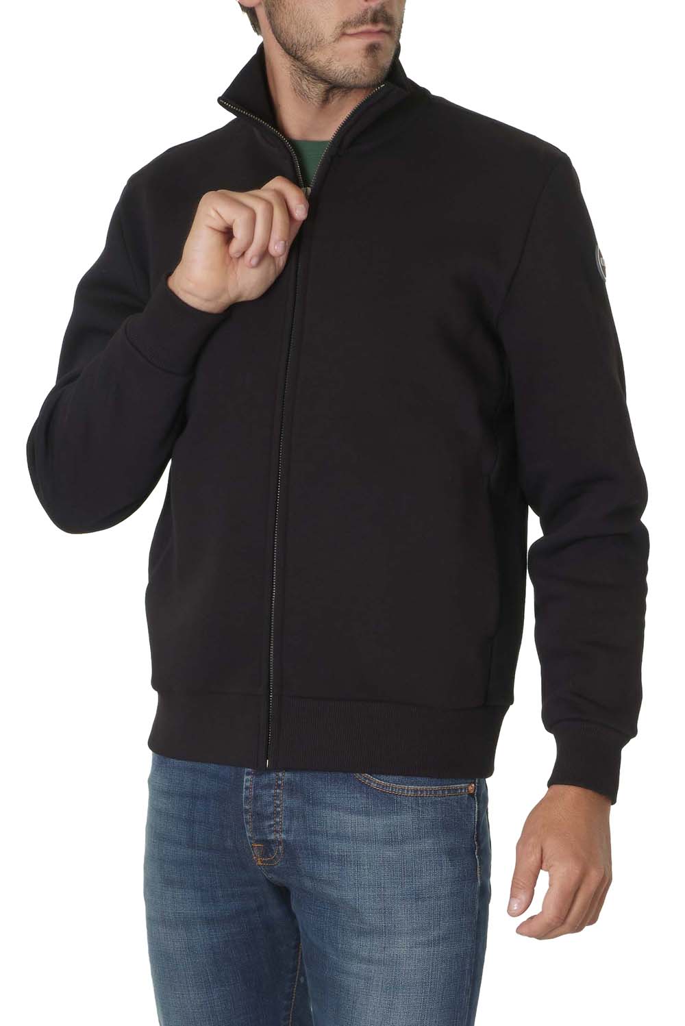  Colmar Full Zip Sweatshirt Black Uomo - 2