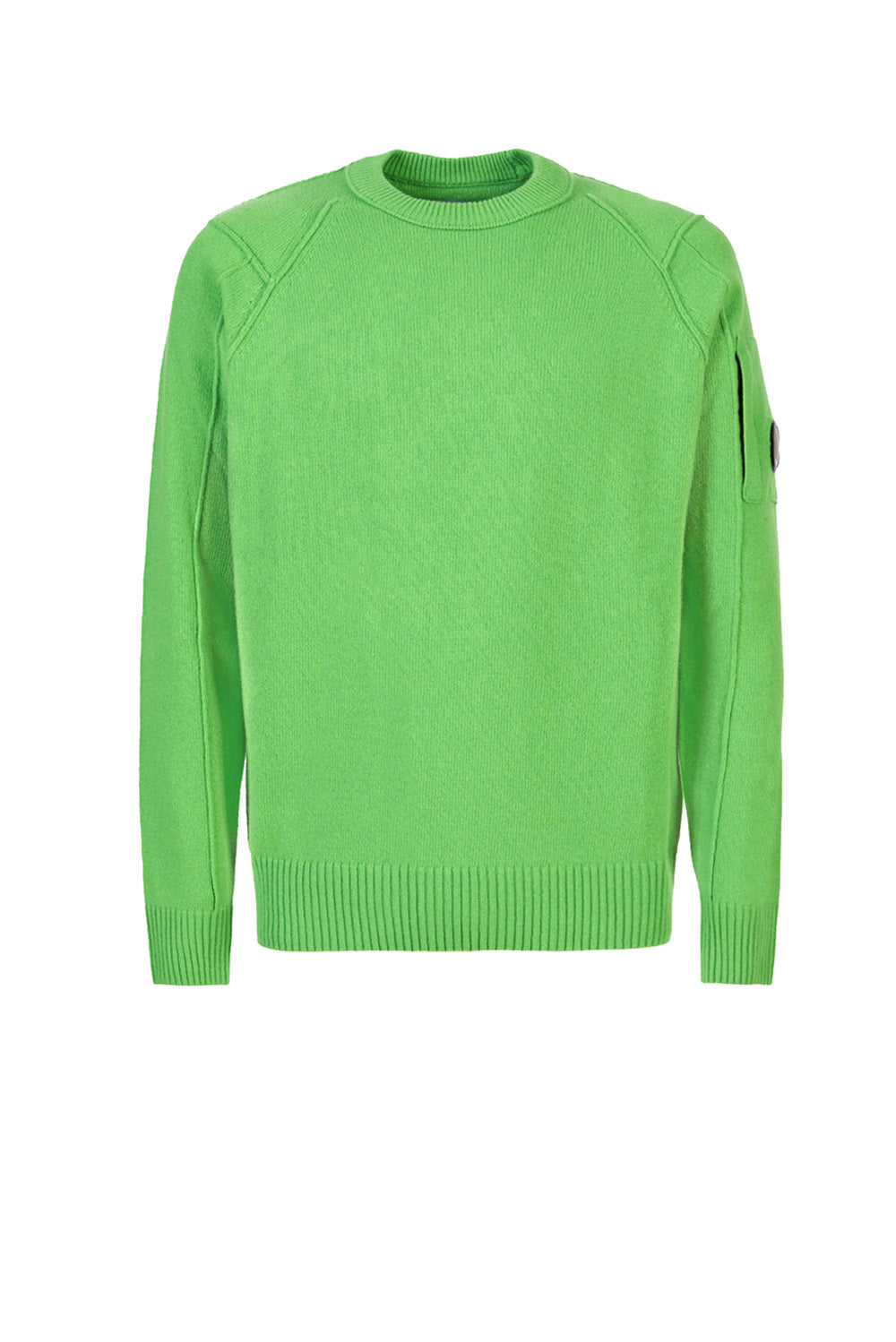  Cp Company Lambswool Jumper Green Uomo - 1