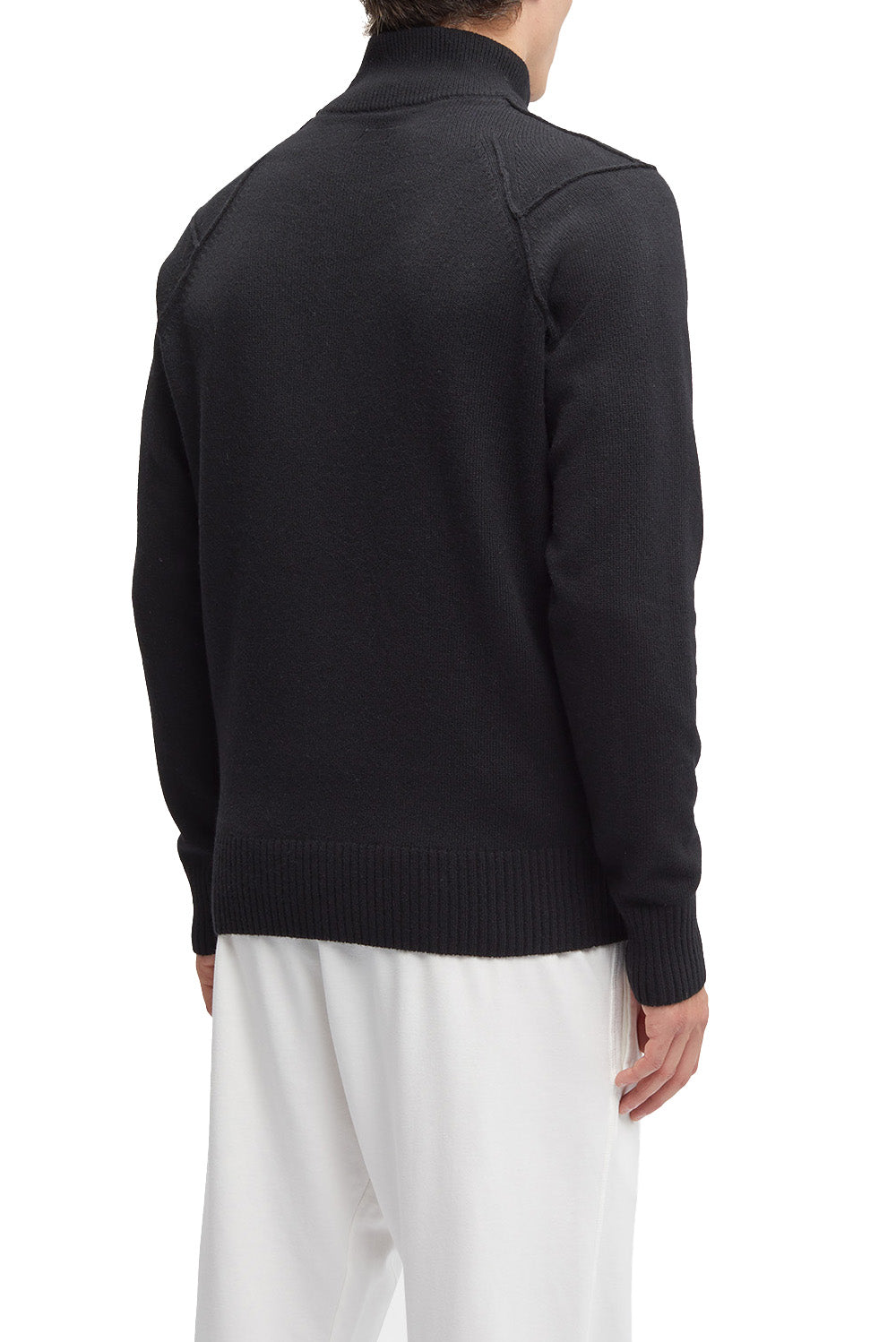  Cp Company Lambswool Quarter Zipped Knit Black Uomo - 3