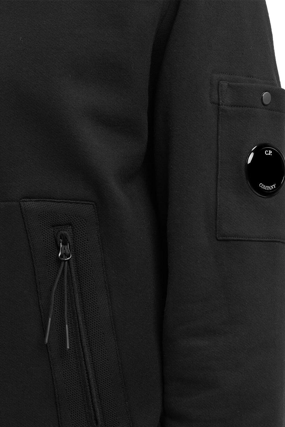  Cp Company Fleece Kangaroo Sweatshirt Black Uomo - 4