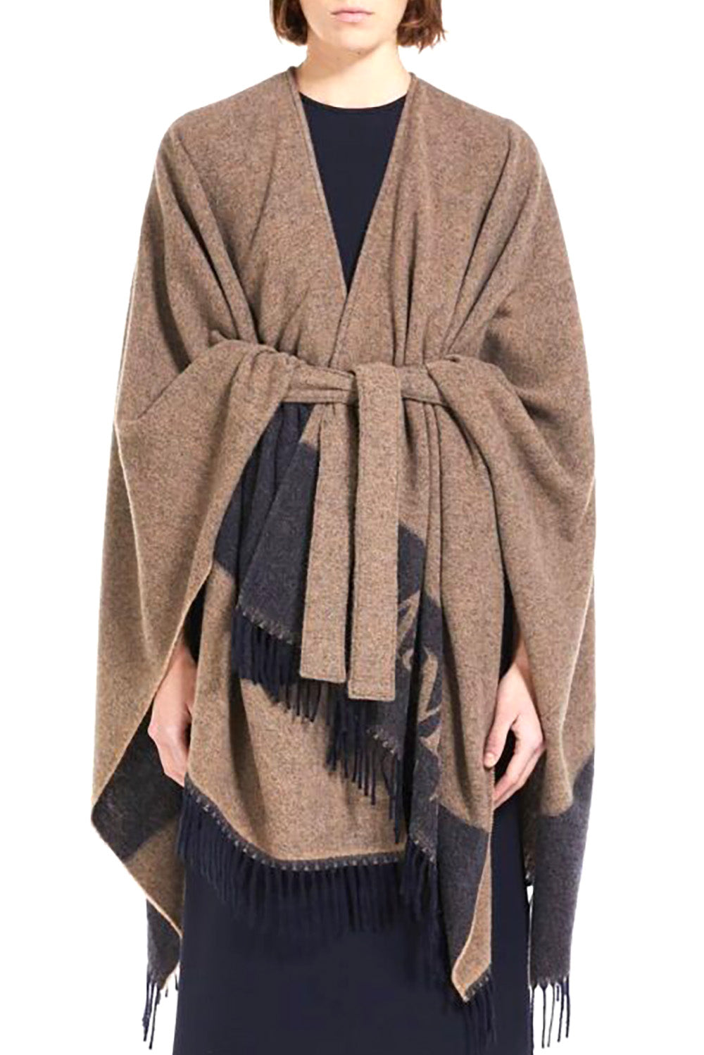  Max Mara Poncho Deodara Cammello Woman - 2