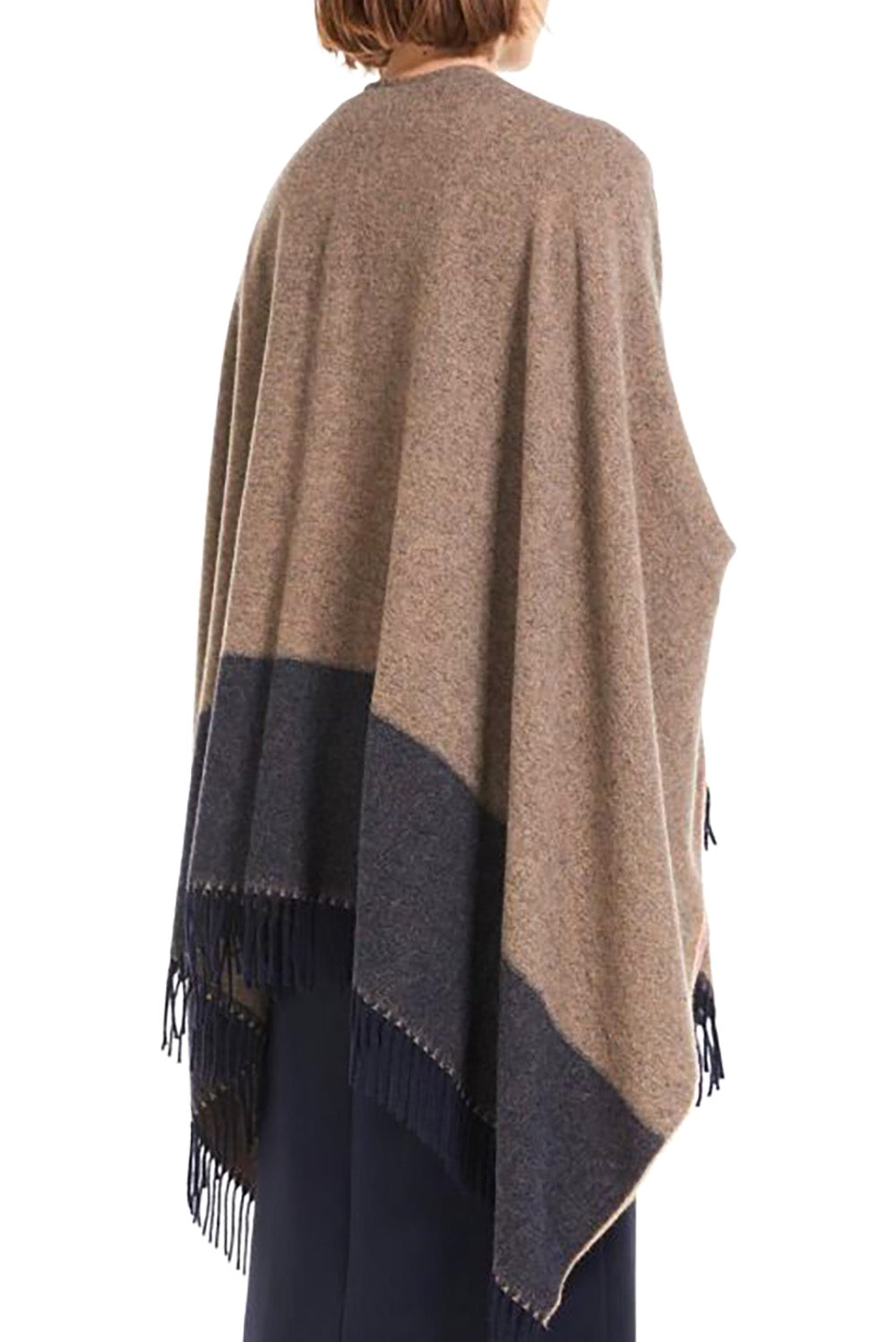  Max Mara Poncho Deodara Cammello Woman - 3