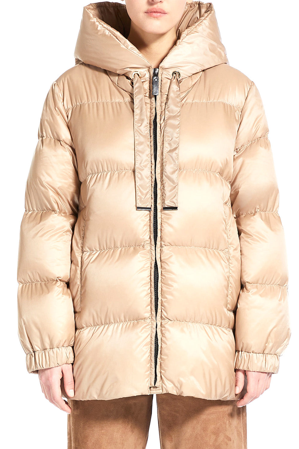  Max Mara Piumino Trapuntato Seia Cammello Woman - 2