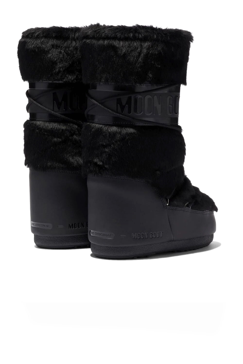  Moon Boot Icon Faux Fur Black Woman - 2