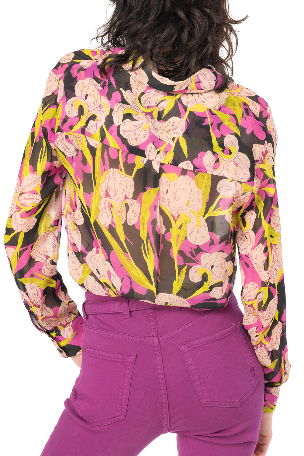  Pinko Camicia Iris Mult. Nero Fuxia Woman - 3