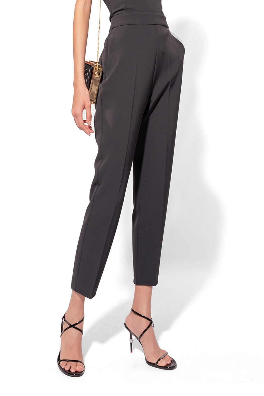  Pinko Pantaloni Slim Crepe Nero Woman - 2