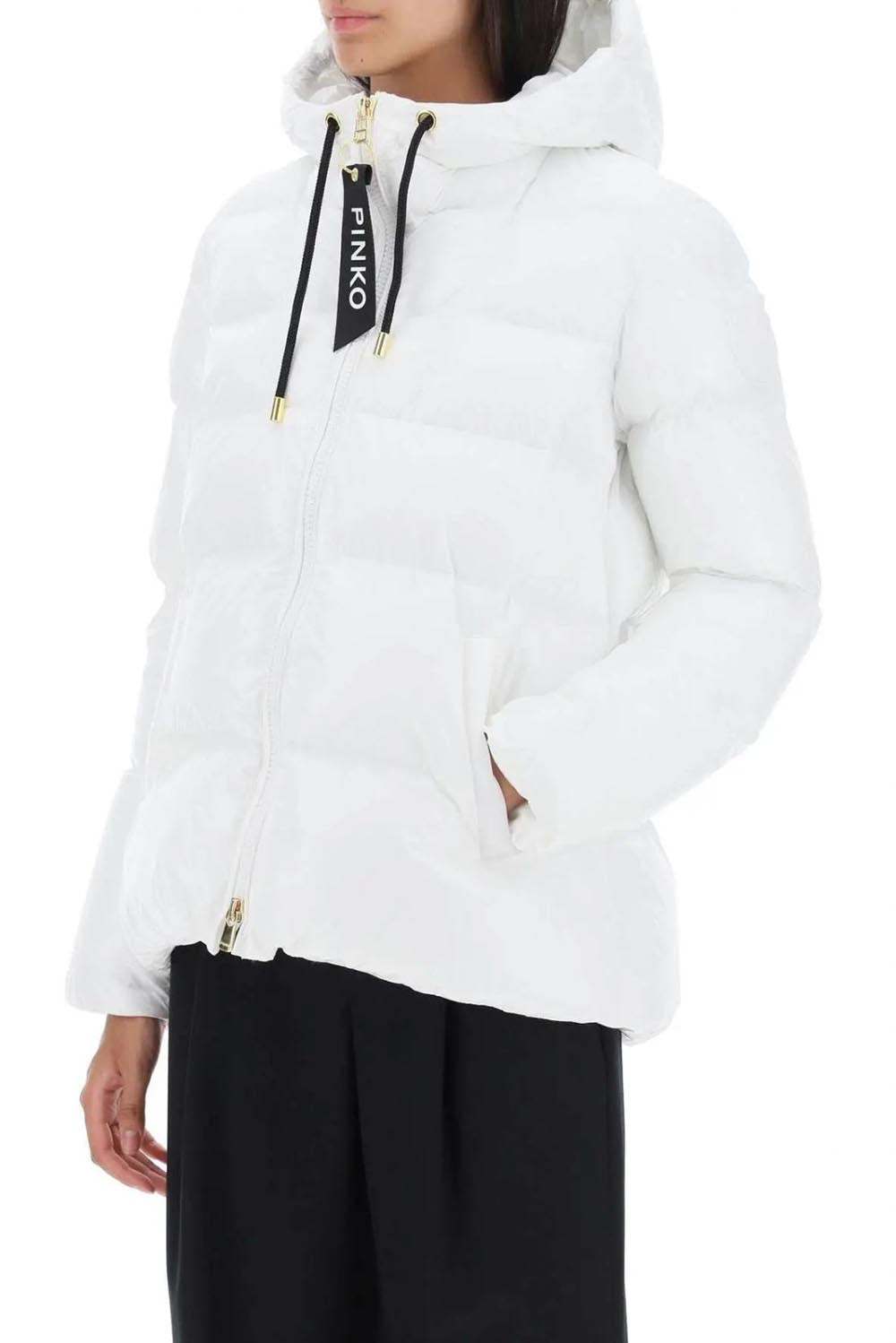  Pinko Eleodoro Down Jacket White Woman - 2